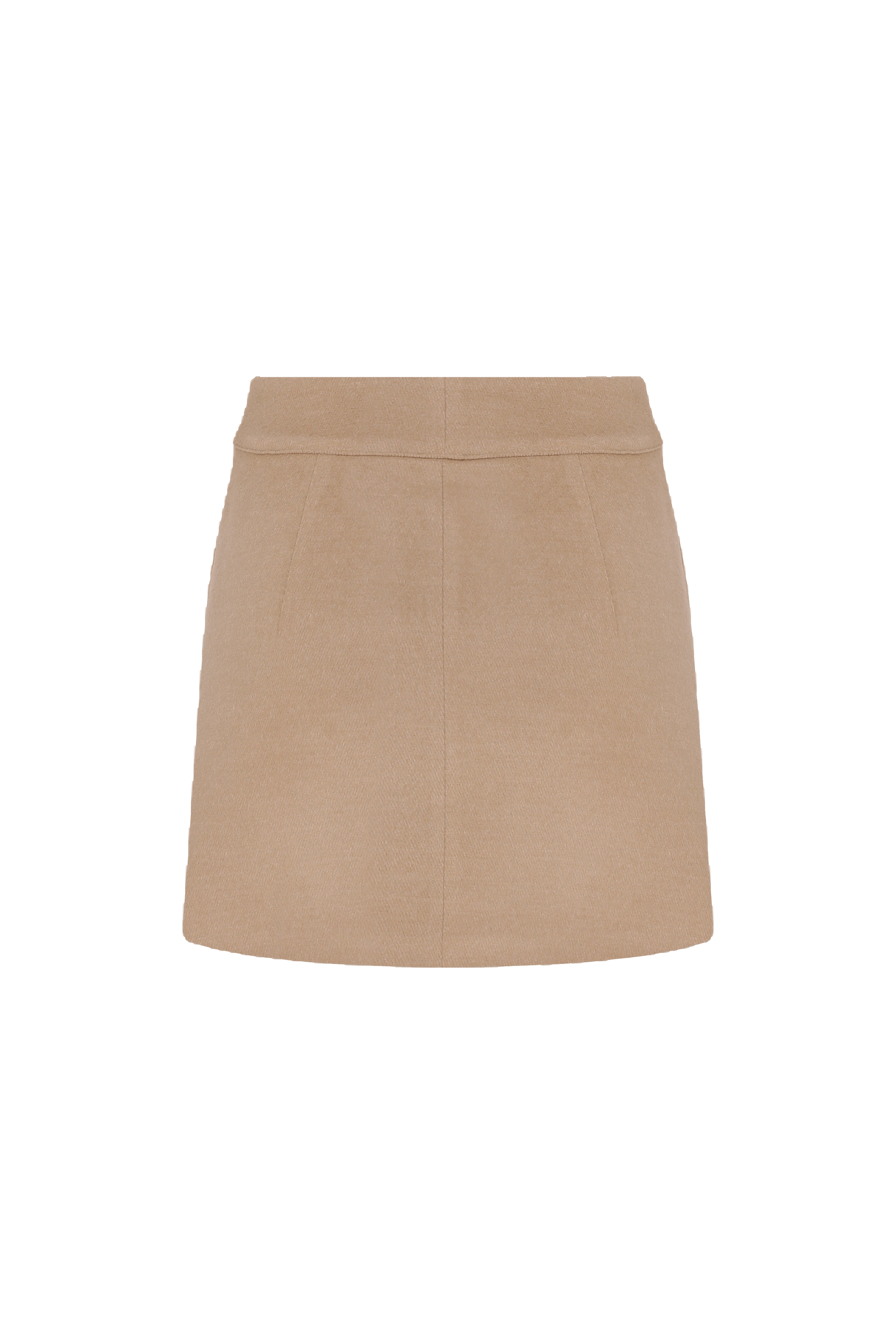 Marde Wool Mini Skirt in Beige in Beige made by Nazli Ceren