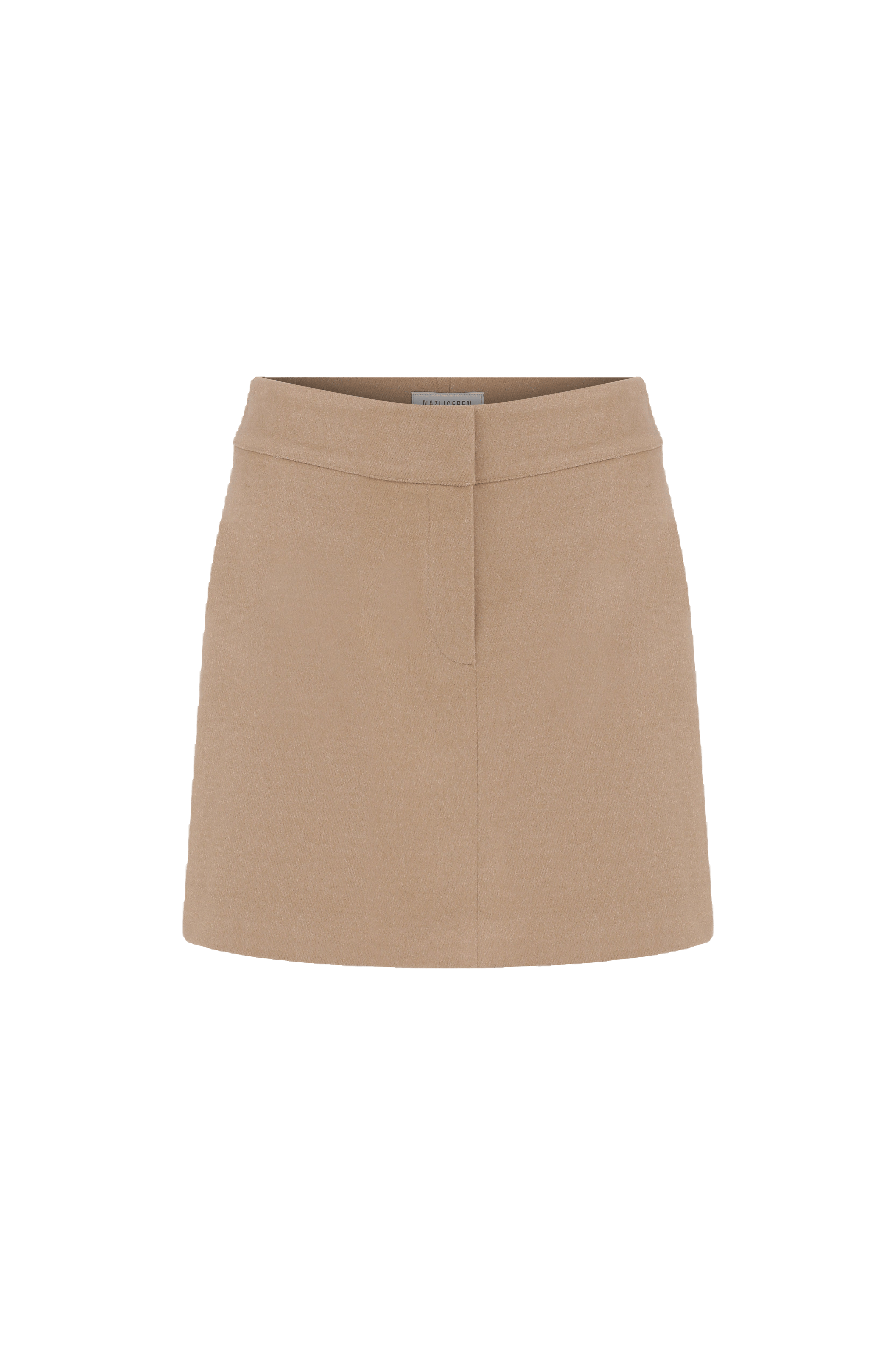 Marde Wool Mini Skirt in Beige in Beige made by Nazli Ceren