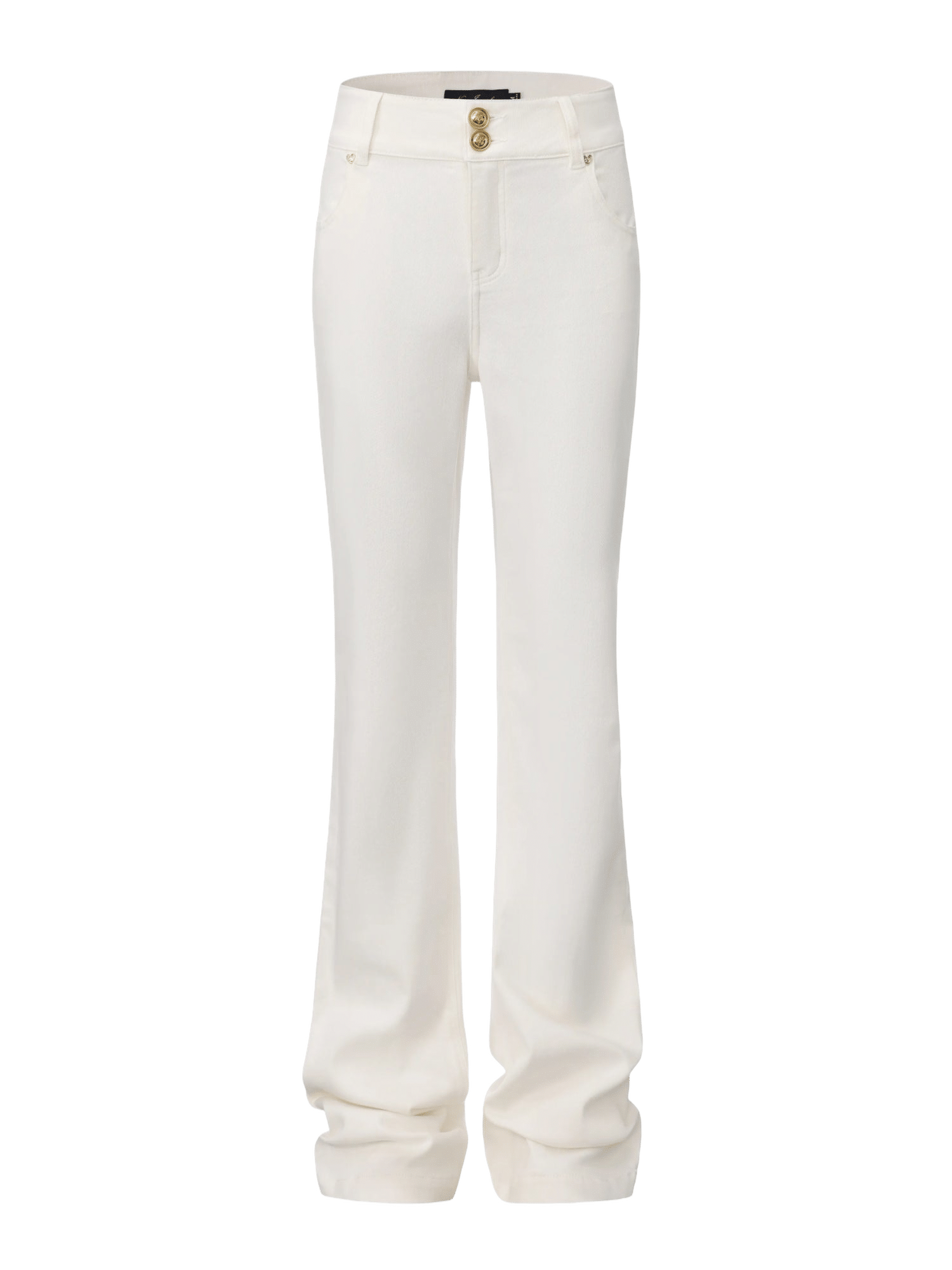 Bettina High-Waist White Denim Jeans made by Nana Jacqueline