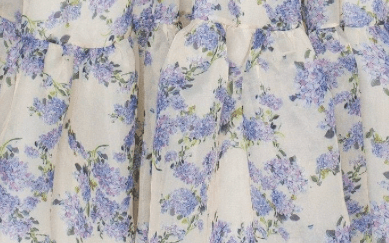 Hydrangea Tender floral maxi tie-strap dress made by Milla