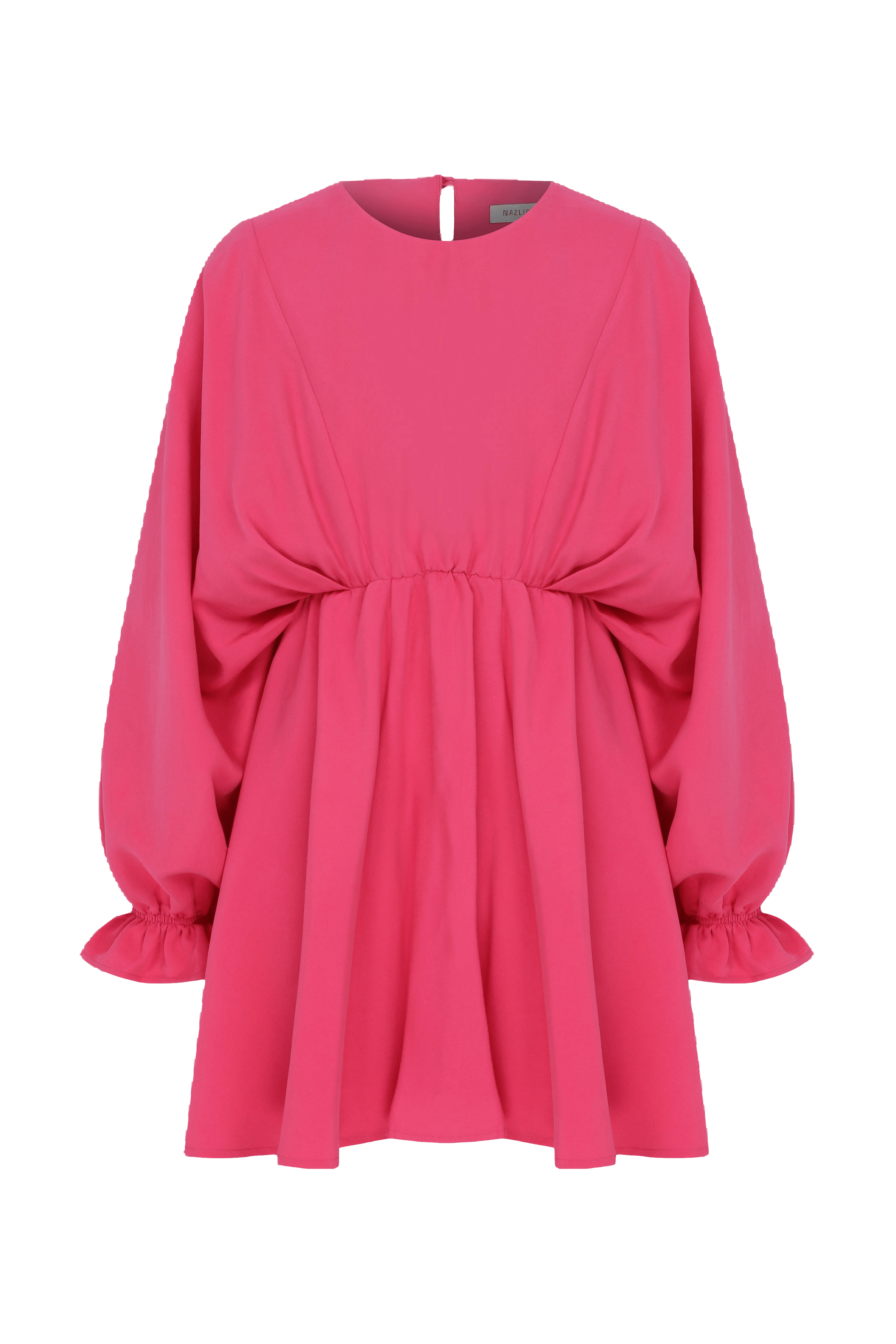 July Ruffled Mini Dress in Virtual Pink in Pink made by Nazli Ceren