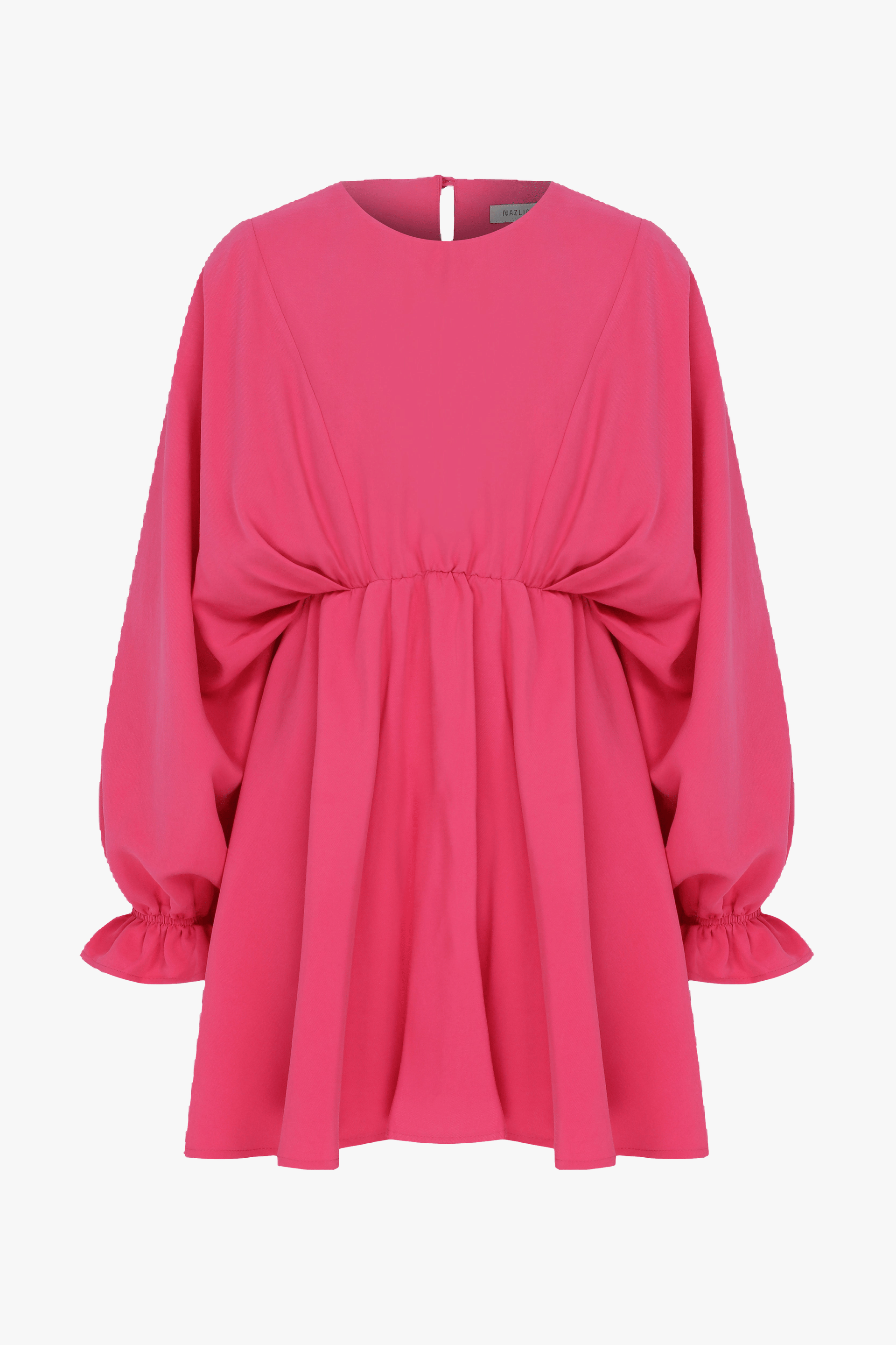 July Ruffled Mini Dress in Virtual Pink in Pink made by Nazli Ceren