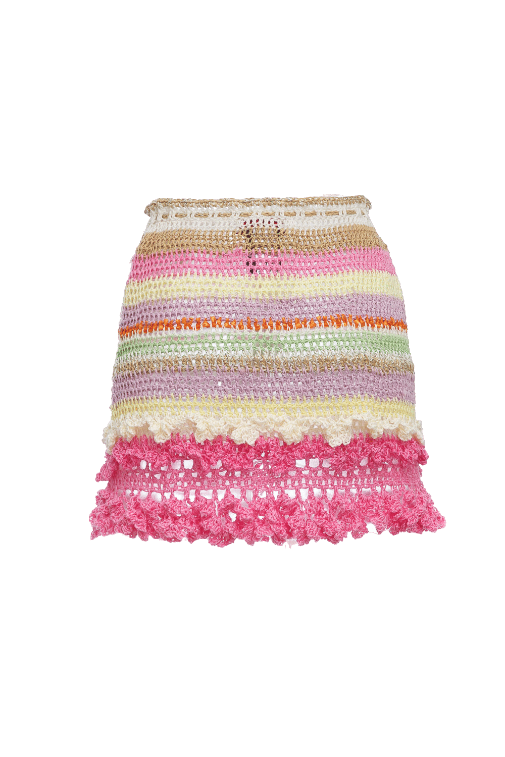 Malva Multicolor Handmade Crochet Mini Skirt made by ANDREEVA
