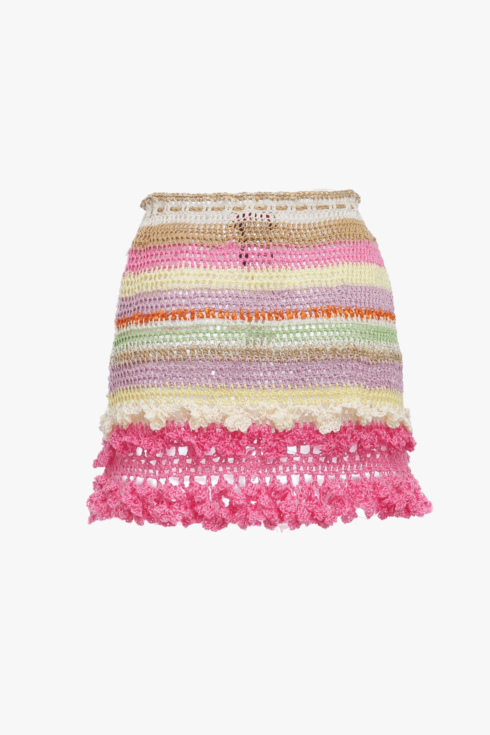 Malva Multicolor Handmade Crochet Mini Skirt made by ANDREEVA