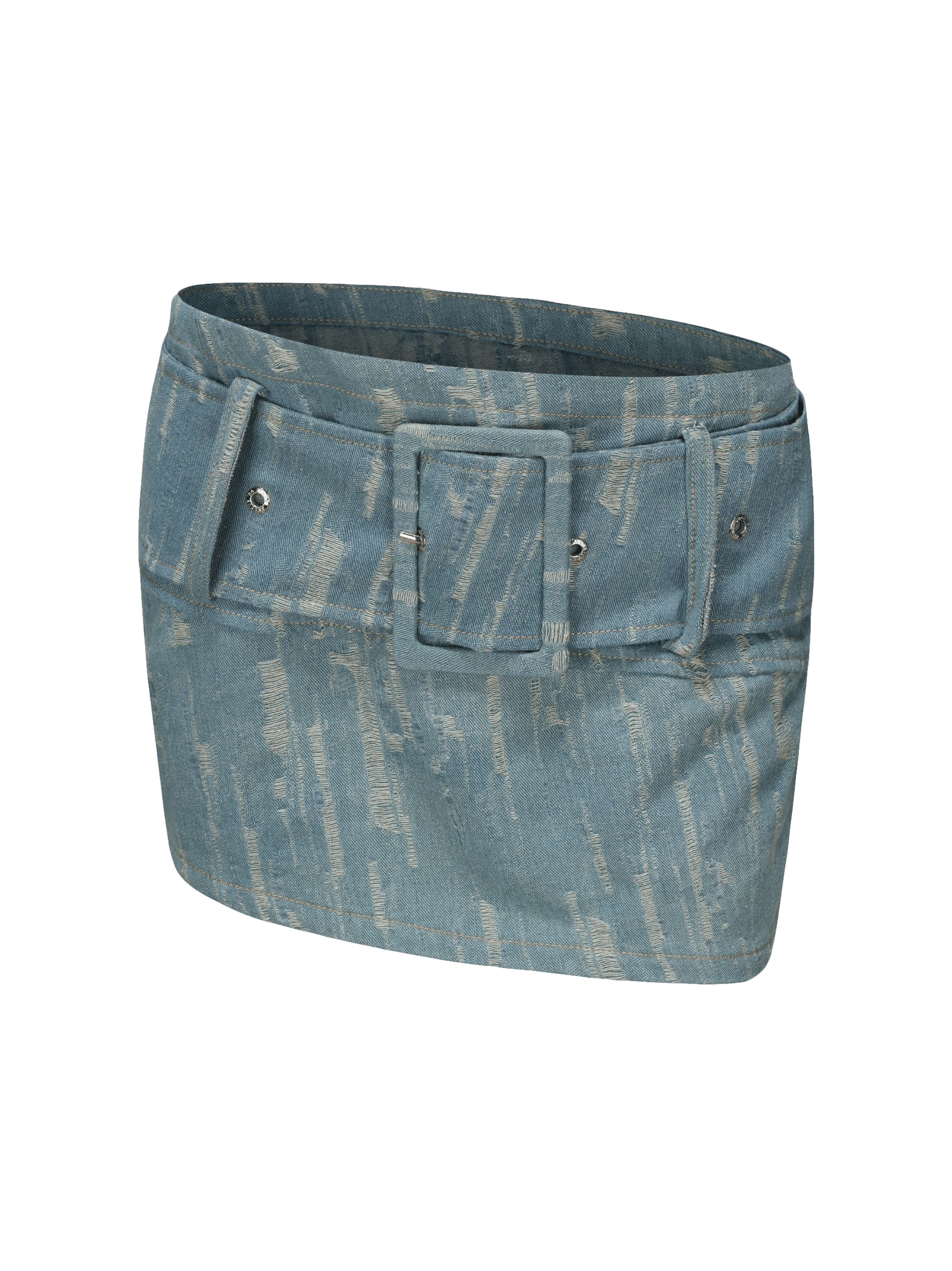 Claire Denim Mini Skirt in Blue made by Nana Jacqueline