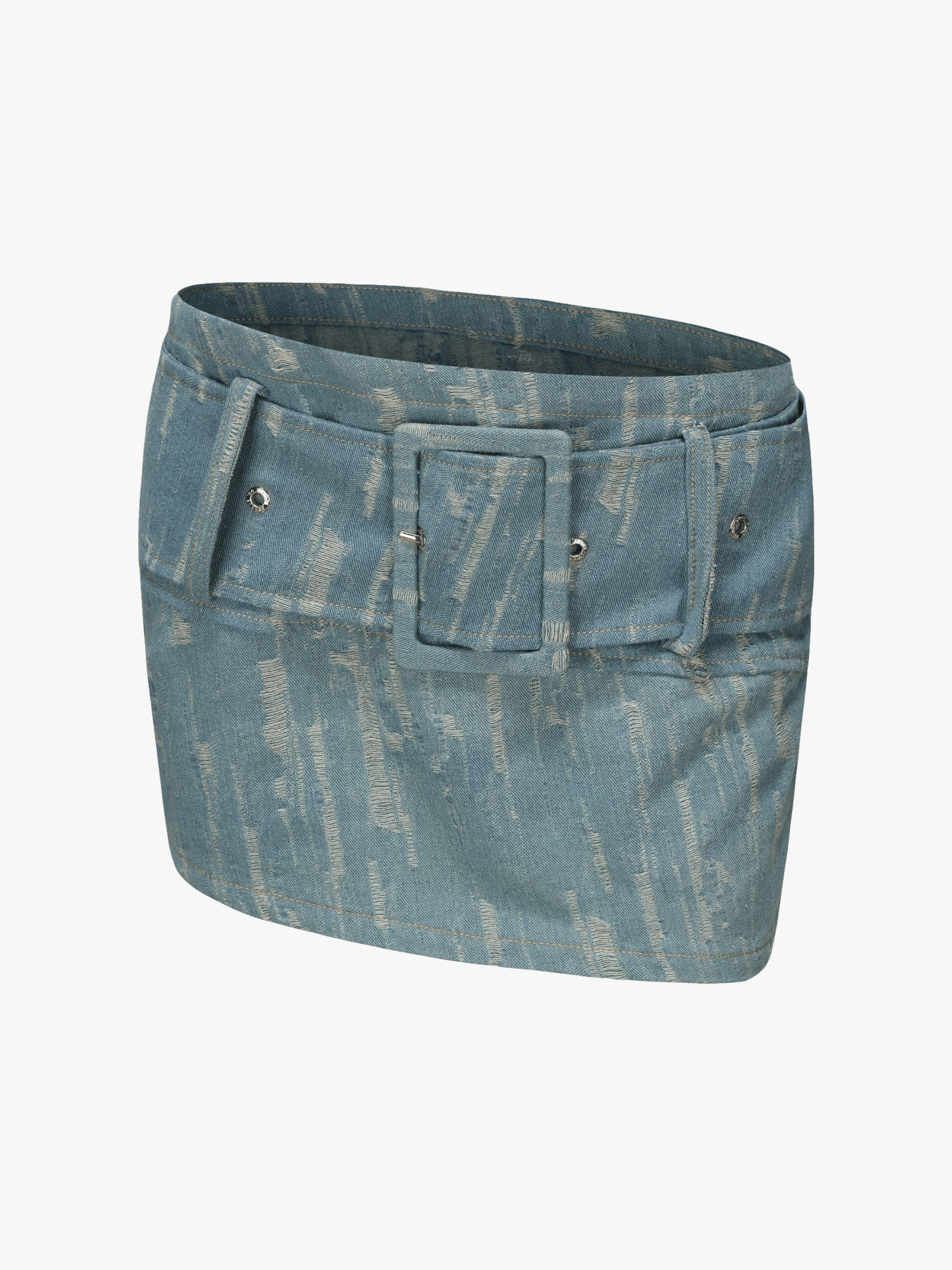 Claire Denim Mini Skirt in Blue made by Nana Jacqueline