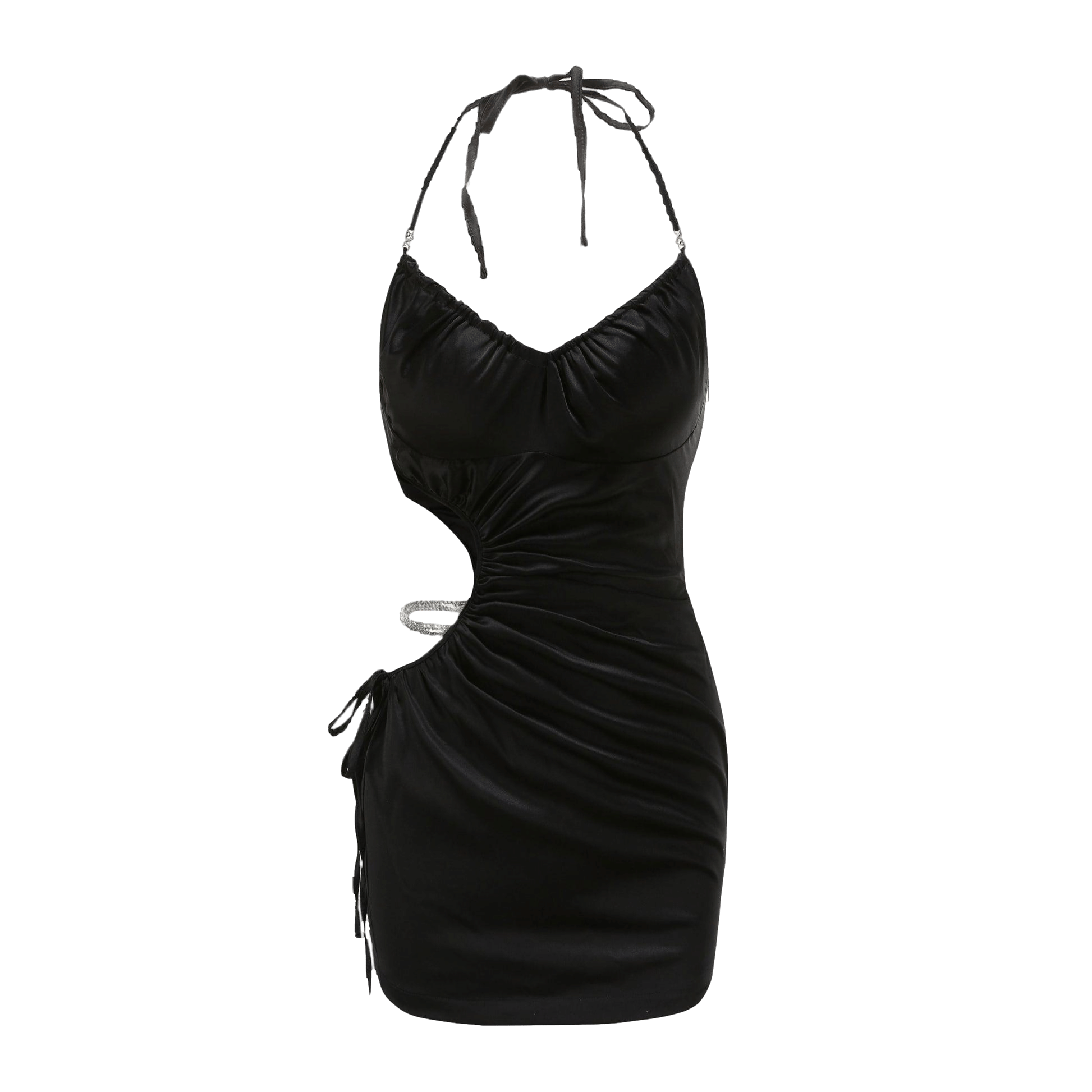 Black June Halter Dress (Final Sale) in Black made by Nana Jacqueline