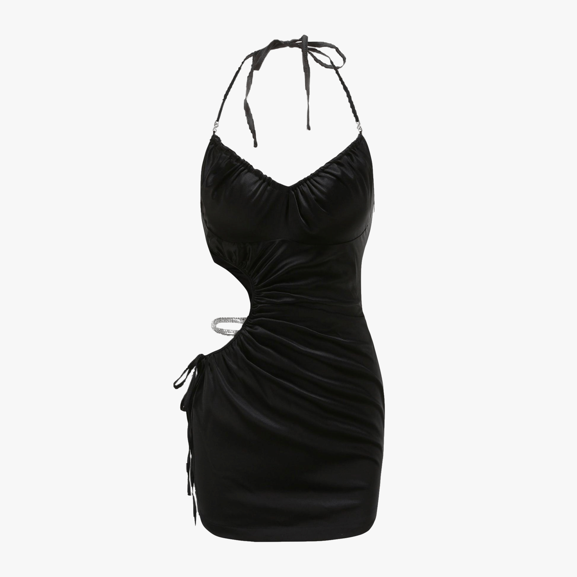 Black June Halter Dress (Final Sale) in Black made by Nana Jacqueline