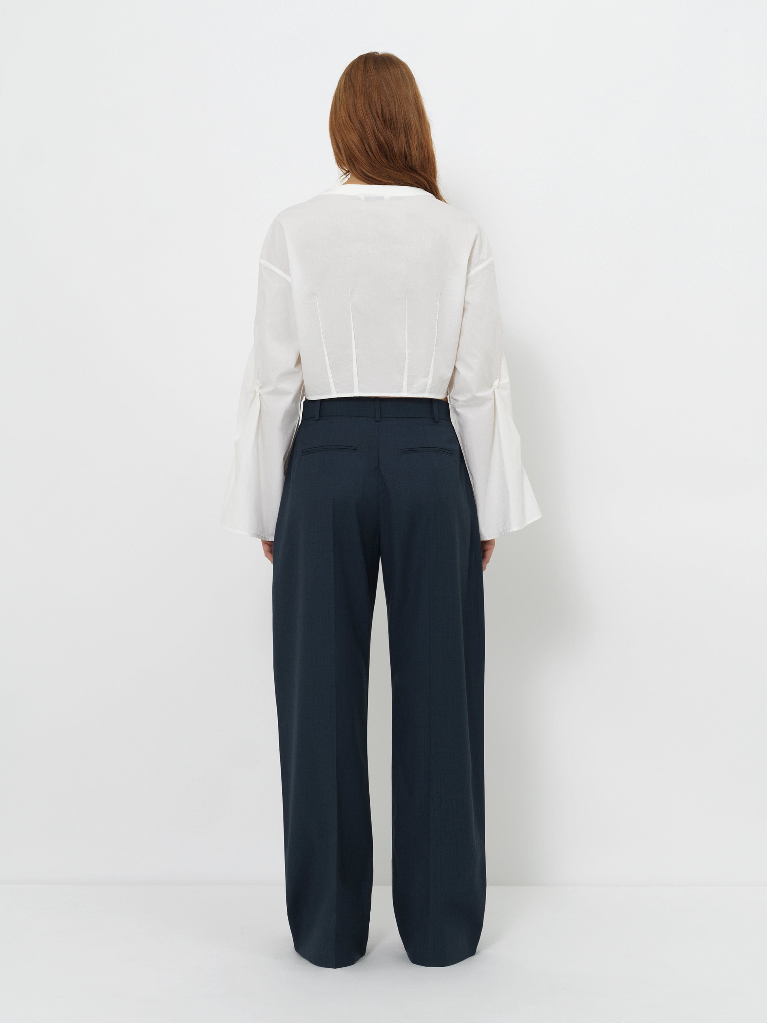 TAILORED WIDE-LEG TROUSERS made by YIBRI