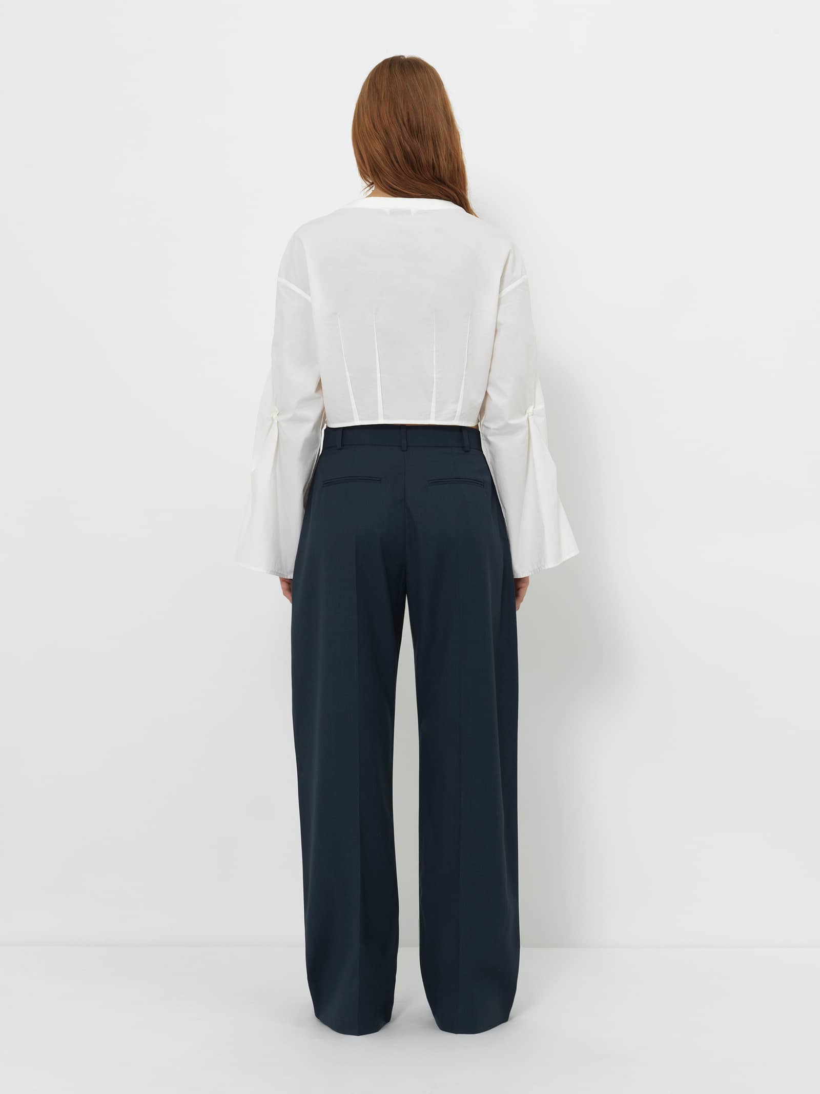 TAILORED WIDE-LEG TROUSERS made by YIBRI
