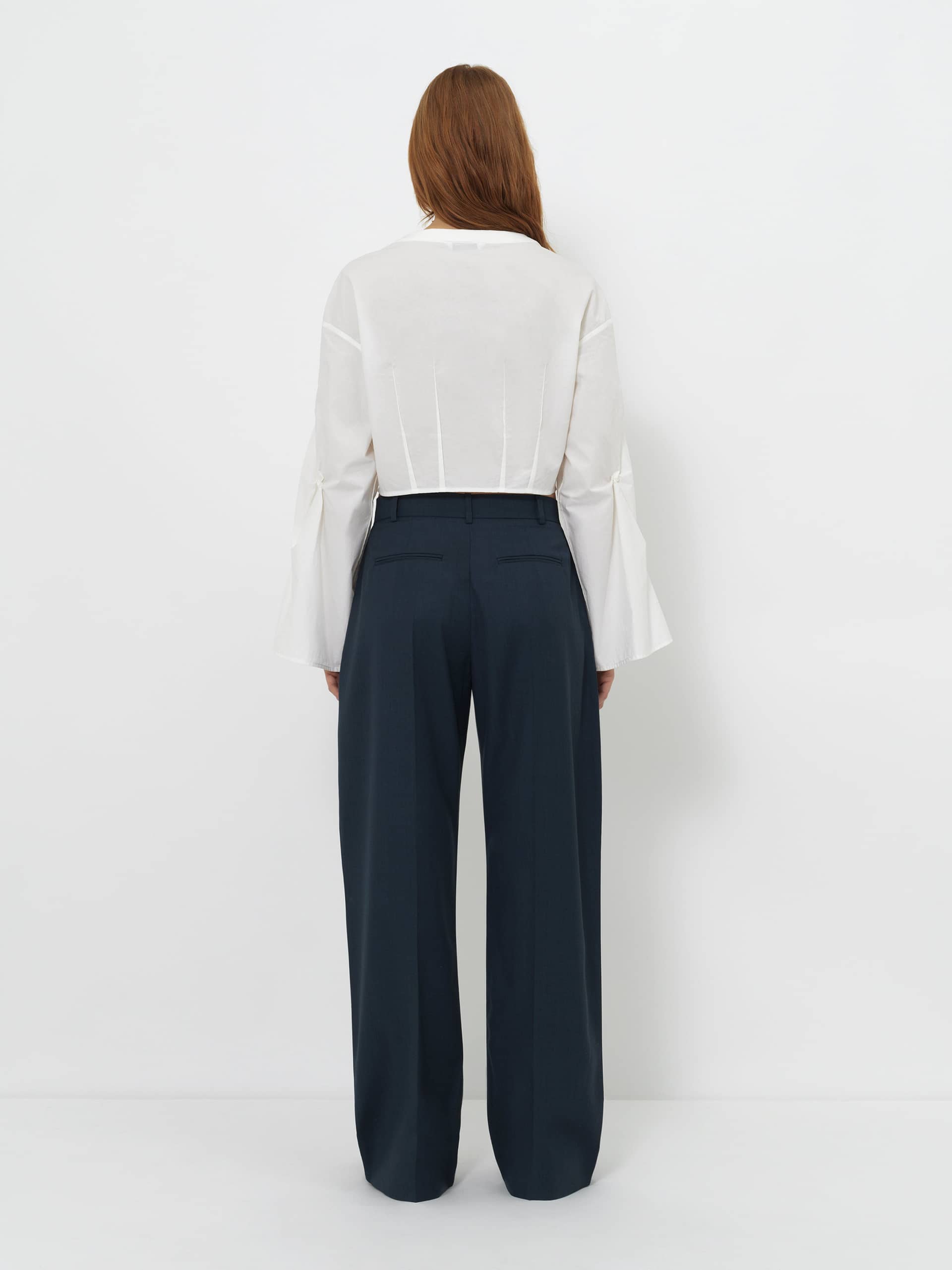 TAILORED WIDE-LEG TROUSERS made by YIBRI