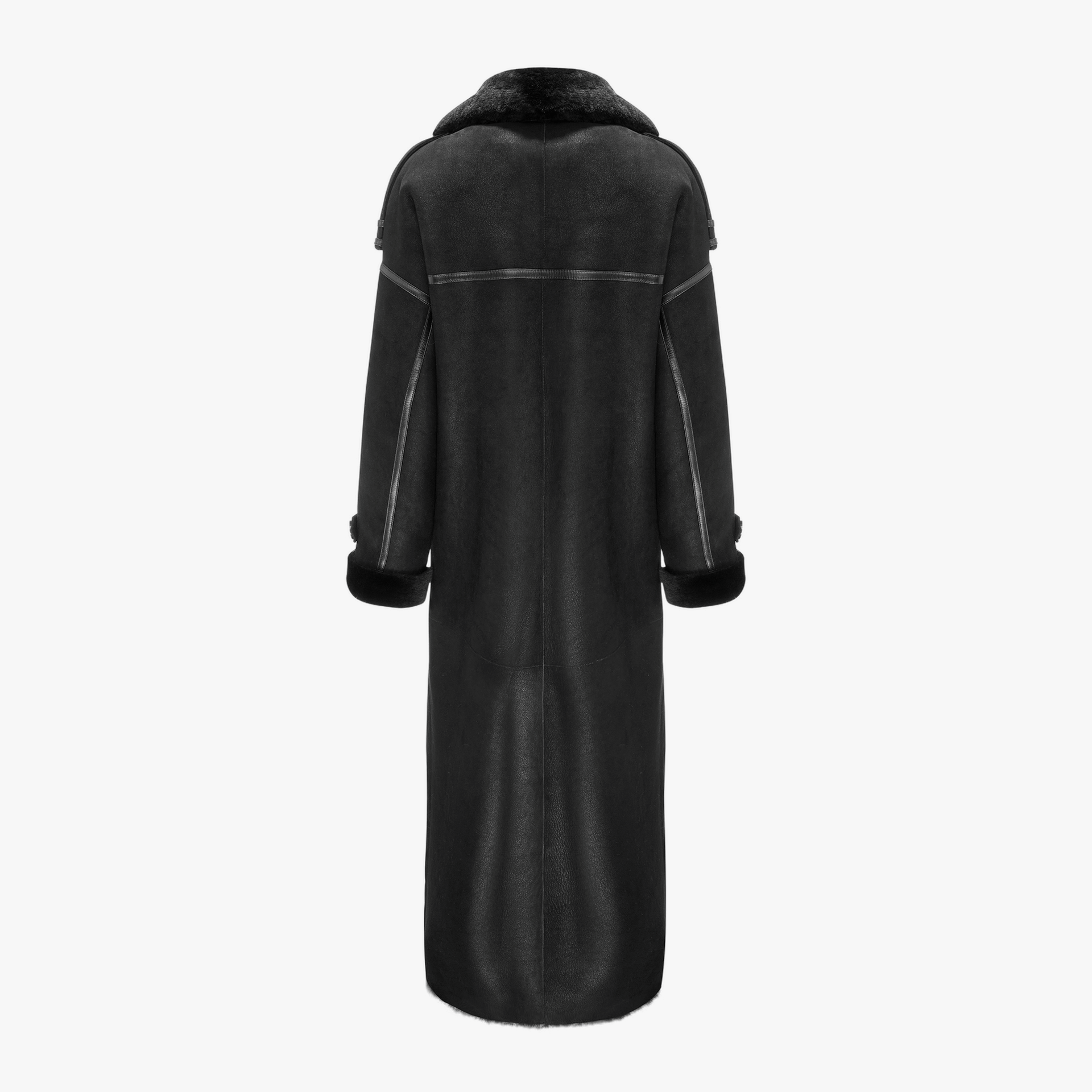 Double Breasted Lamb Leather Coat made by YAVORSKA