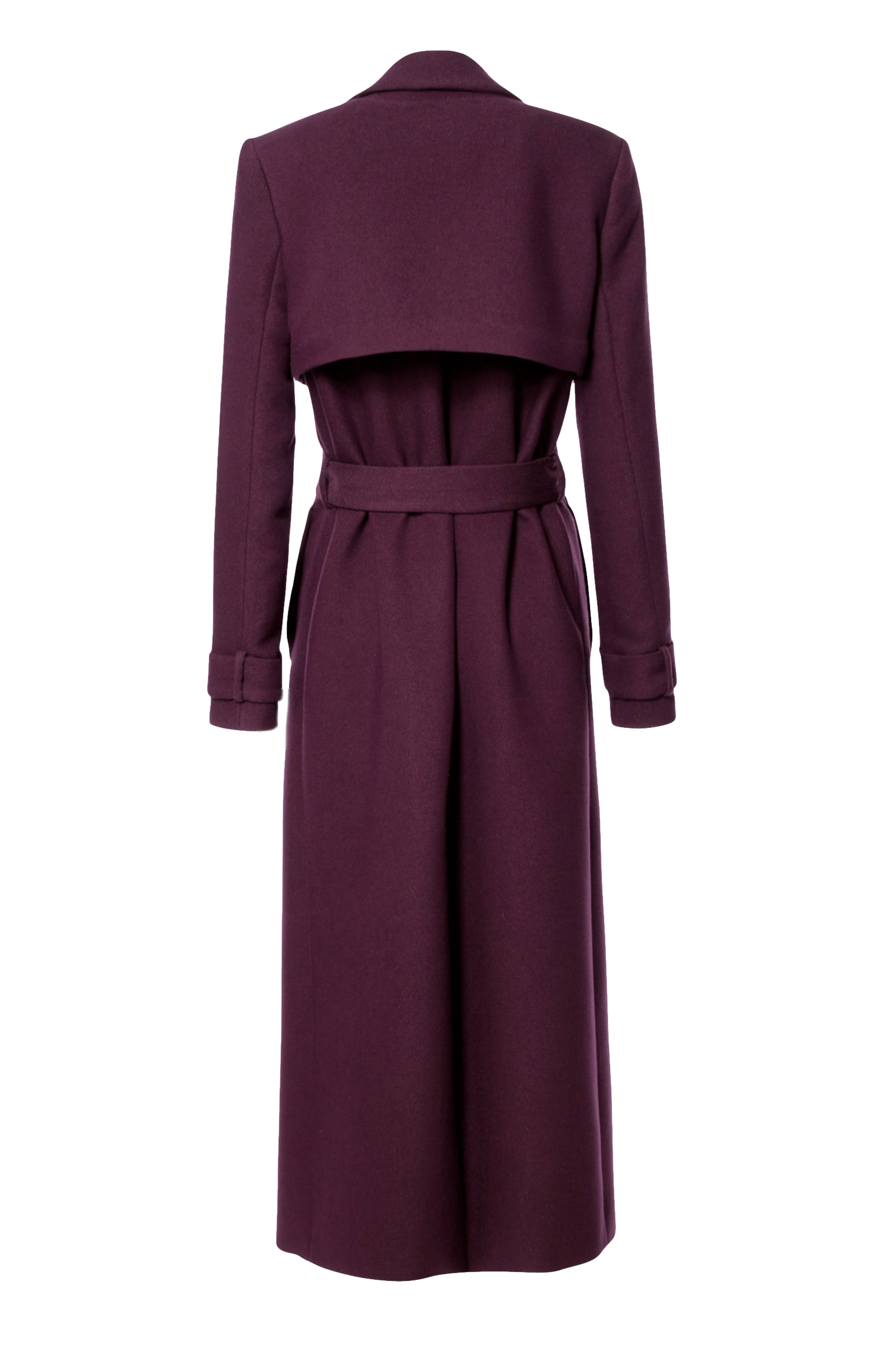 Coat Colette Plum Wine in Purple made by HALEWSKI
