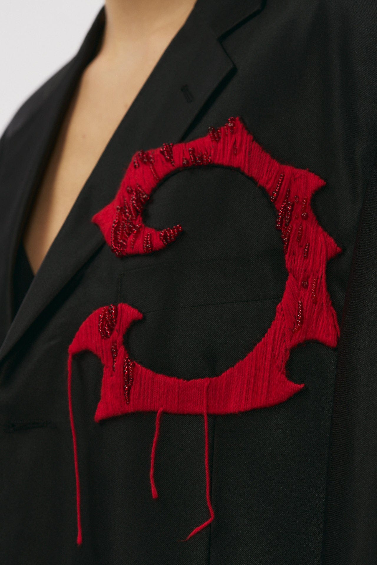 Blazer Embroidery - Shiny Black made by Gemme Collective
