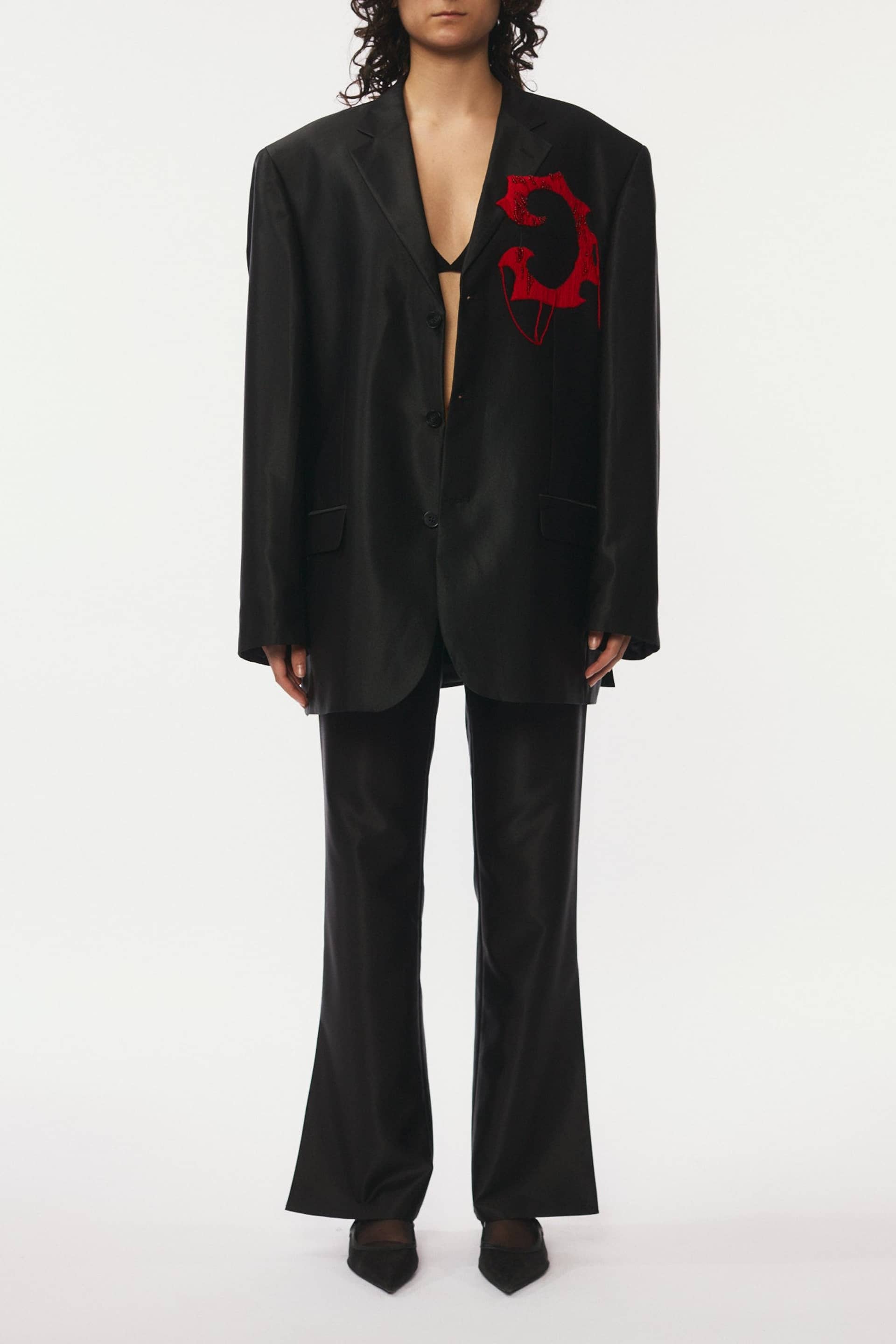 Blazer Embroidery - Shiny Black made by Gemme Collective