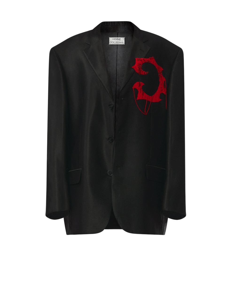 Blazer Embroidery - Shiny Black made by Gemme Collective
