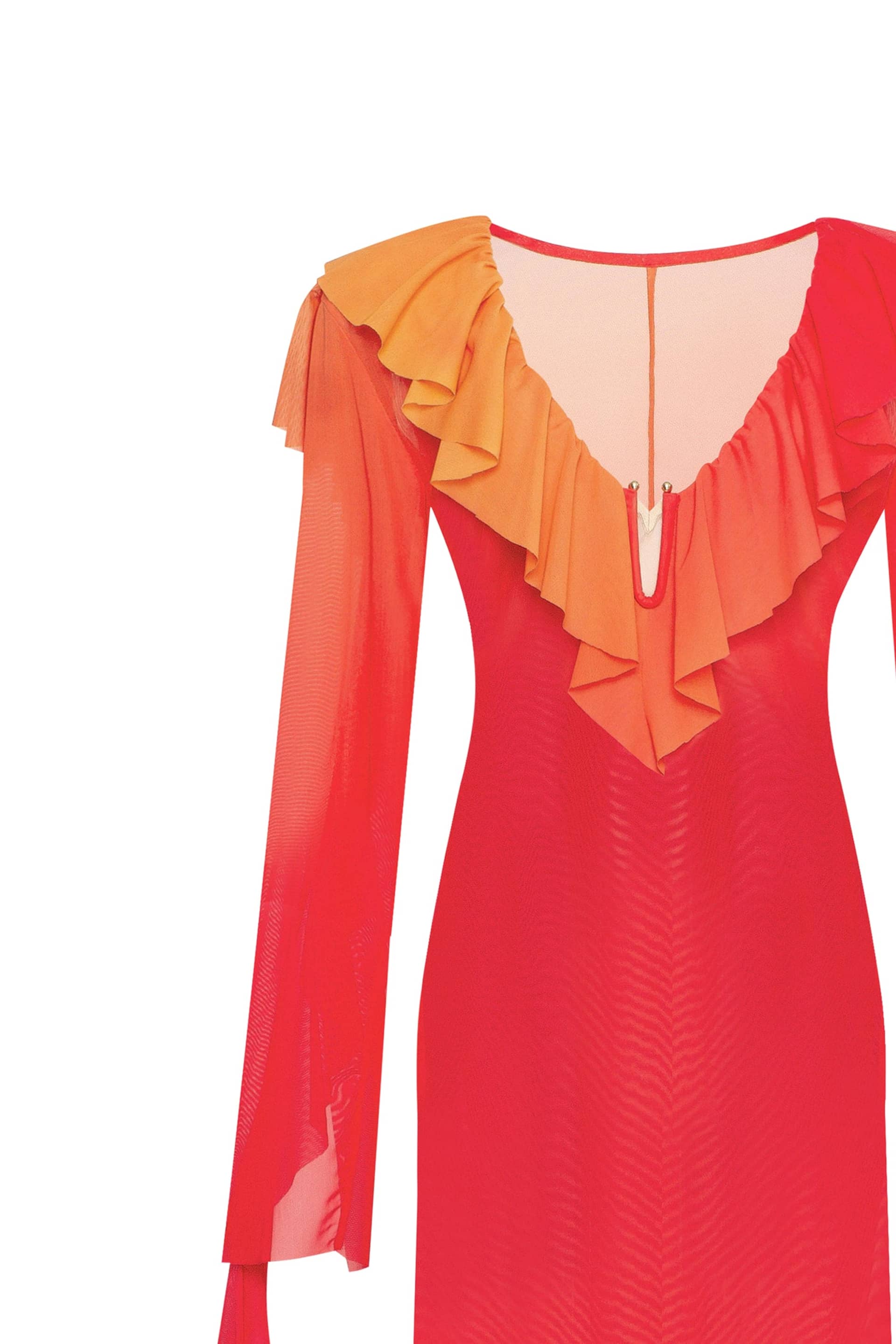 Flowy coral maxi dress, Xo Xo made by Milla