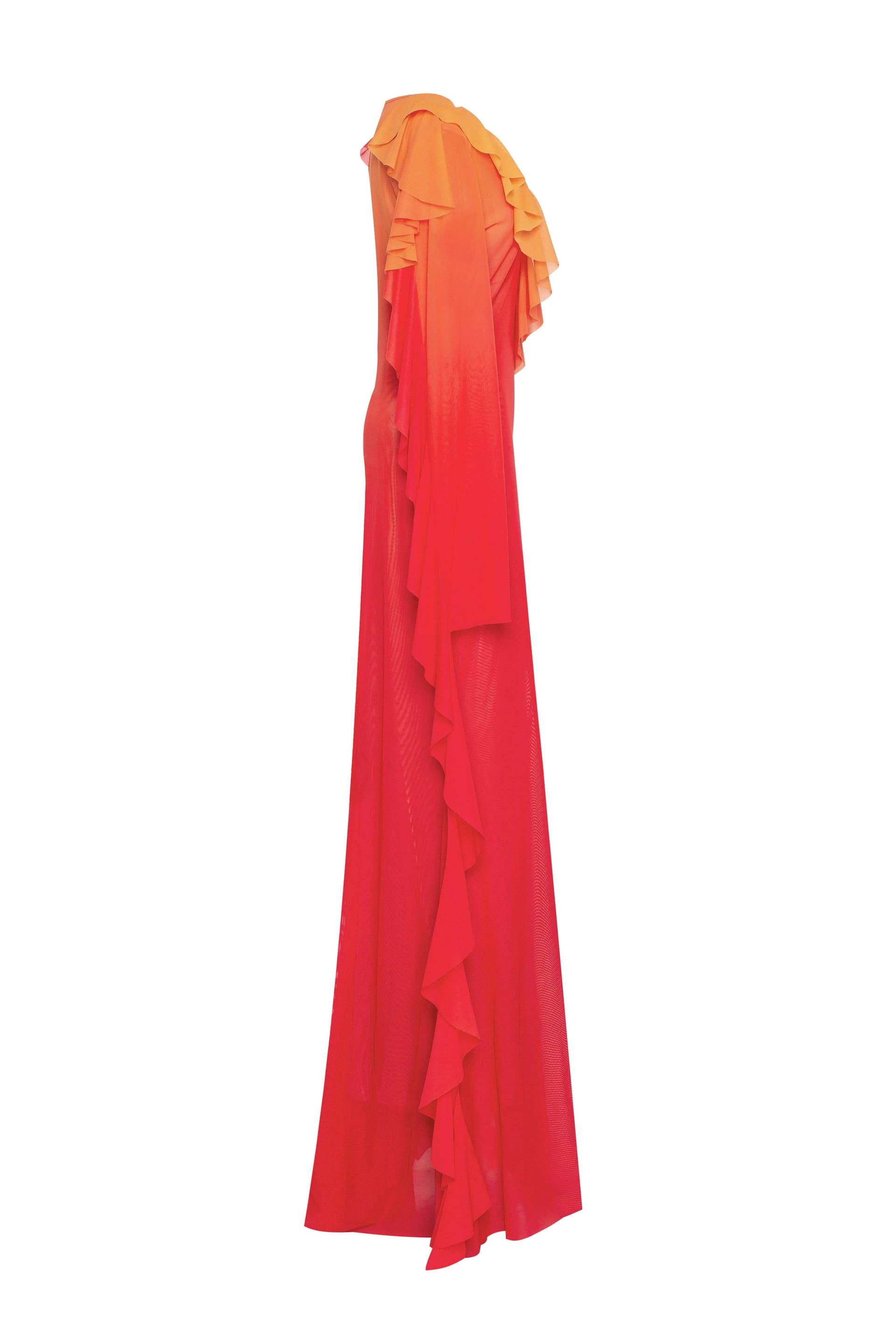 Flowy coral maxi dress, Xo Xo made by Milla
