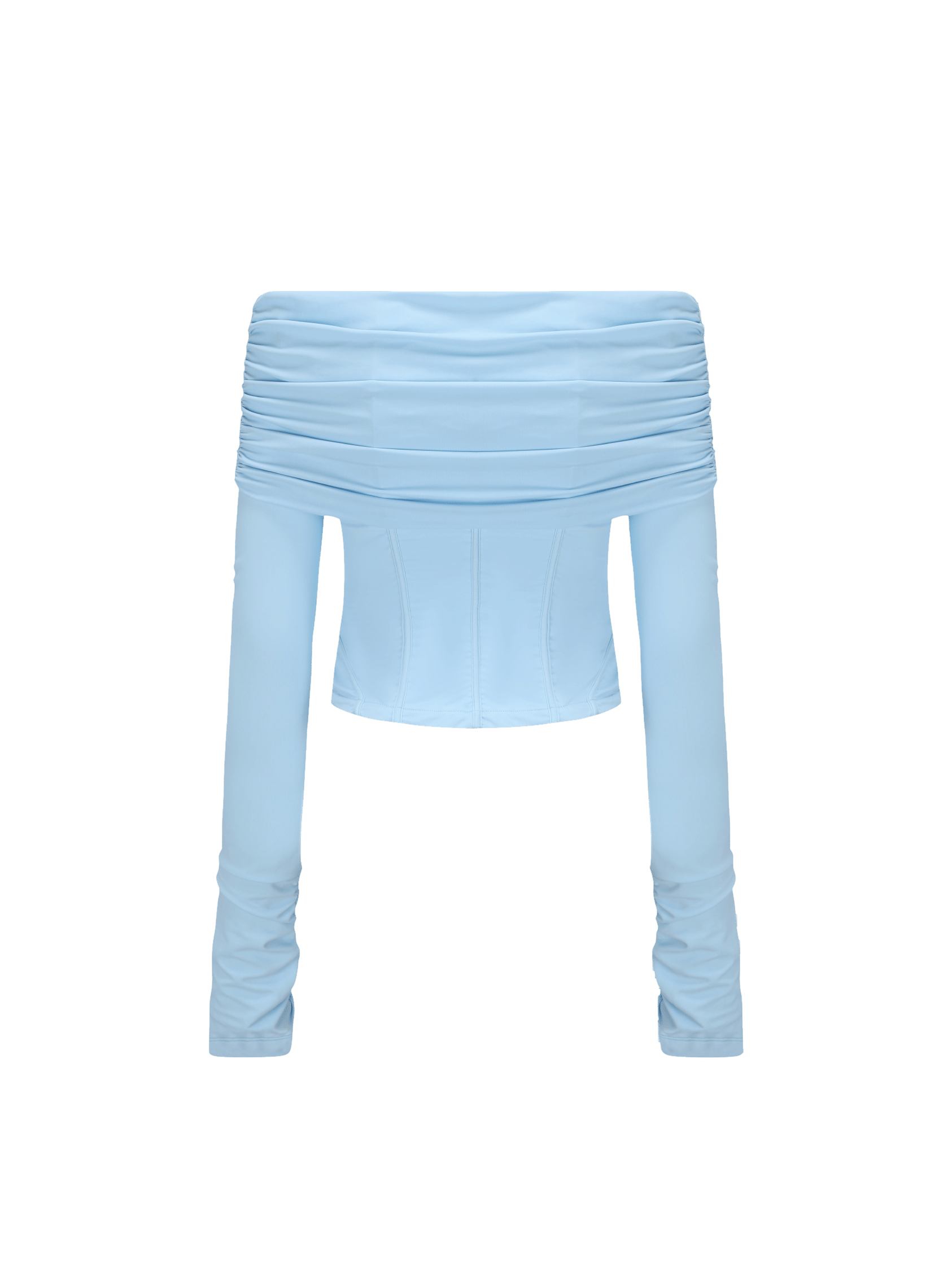 Micaela Off Shoulder Top (Blue) (Final Sale) in Blue made by Nana Jacqueline