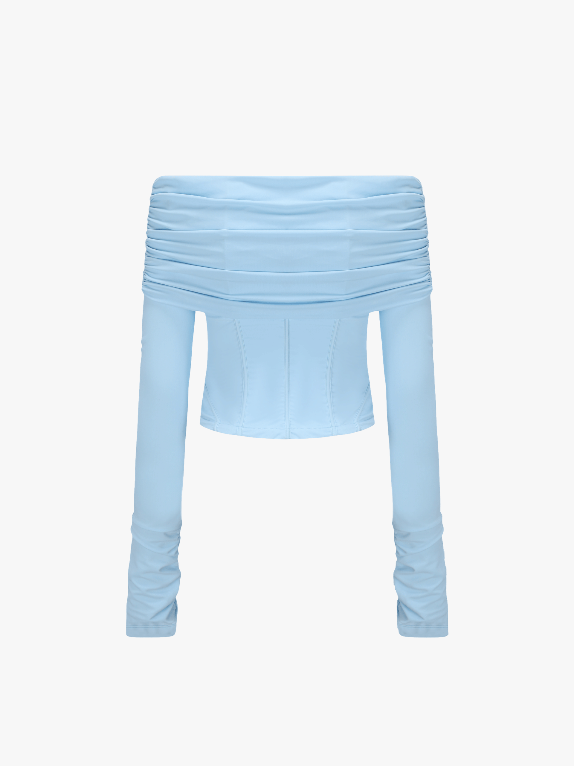 Micaela Off Shoulder Top (Blue) (Final Sale) in Blue made by Nana Jacqueline