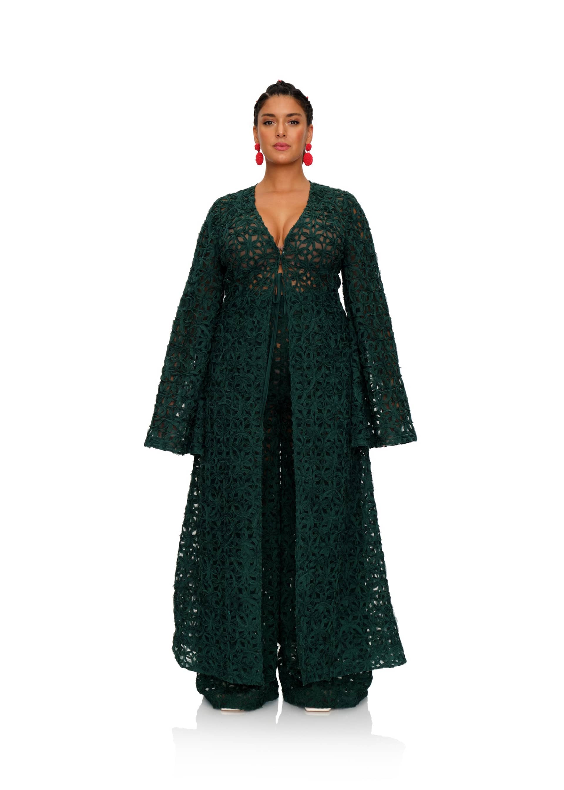 NDU LACE KIMONO made by Andrea Iyamah