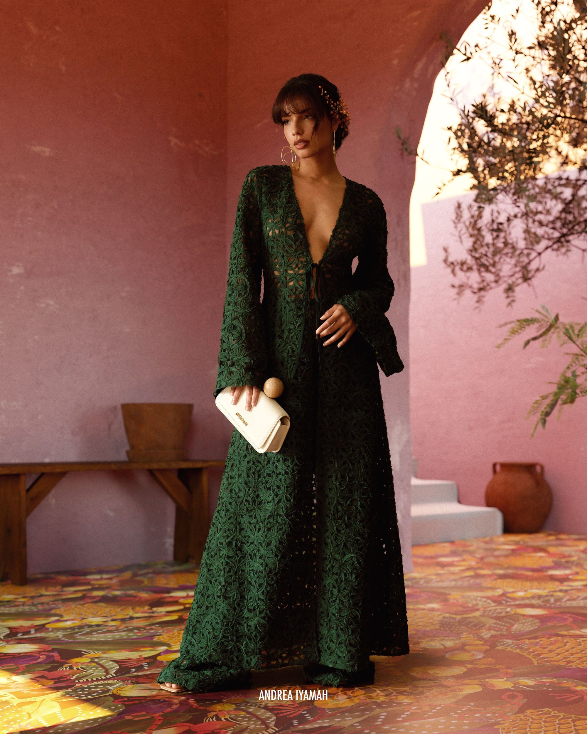 NDU LACE KIMONO made by Andrea Iyamah