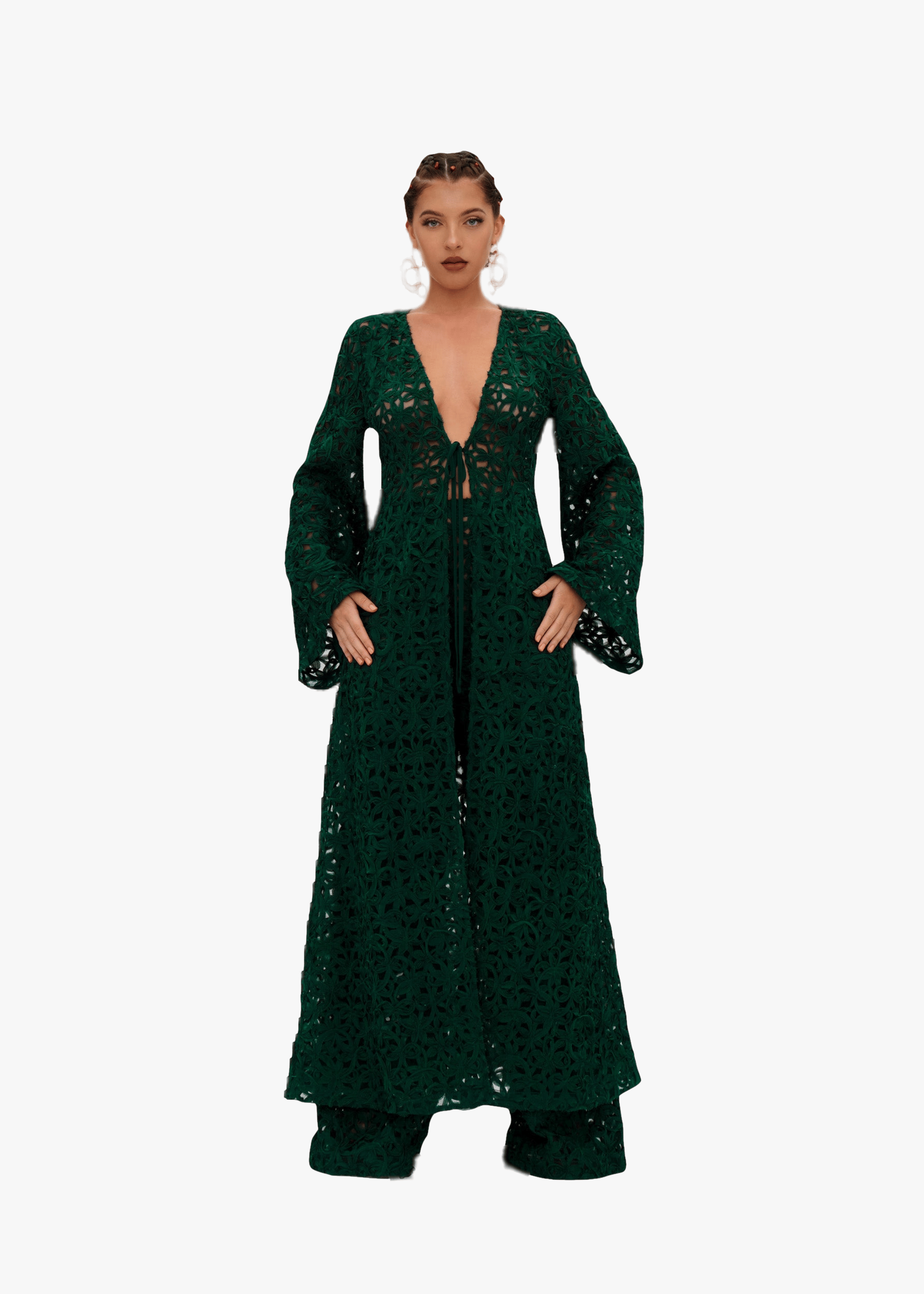 NDU LACE KIMONO made by Andrea Iyamah