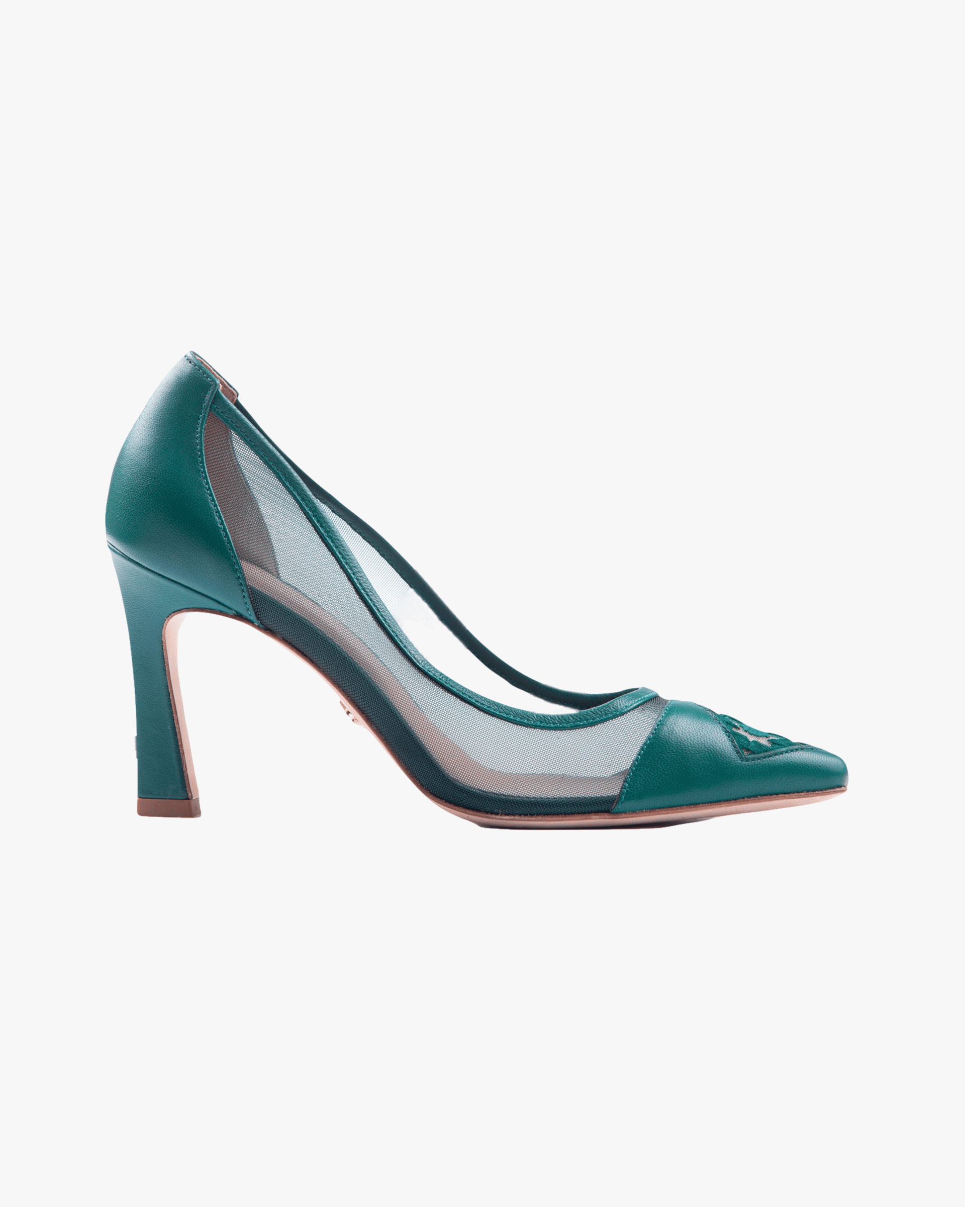 Fiorellini Pump Mesh 85 Dark Green in Green made by ATANA