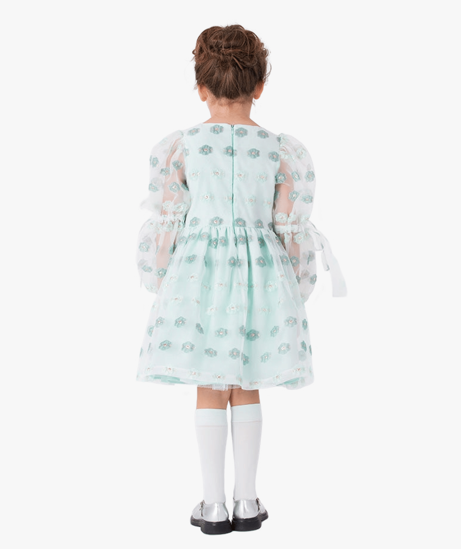 Jacquard Flowers Girls Dress made by Mama Luma