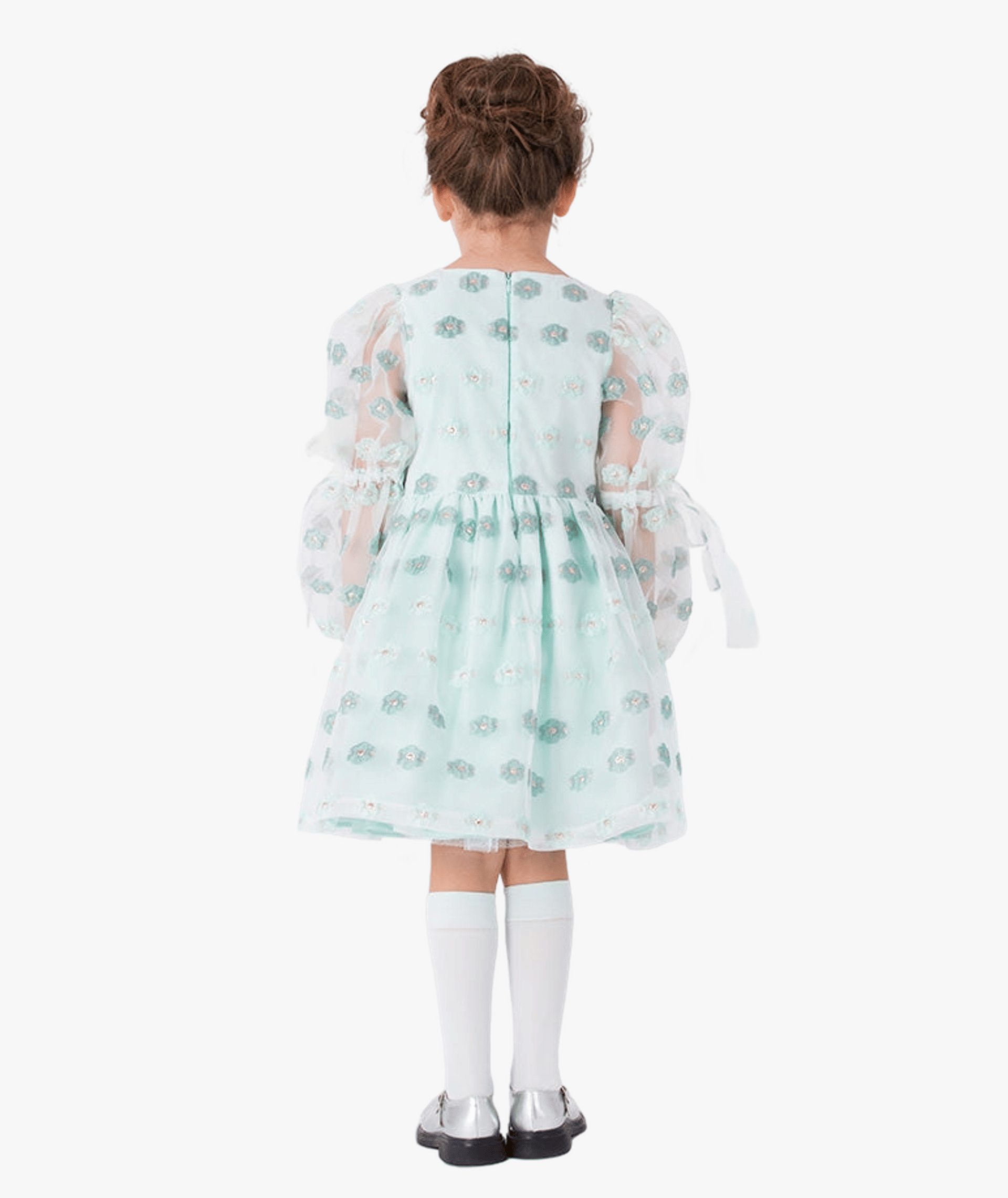 Jacquard Flowers Girls Dress made by Mama Luma