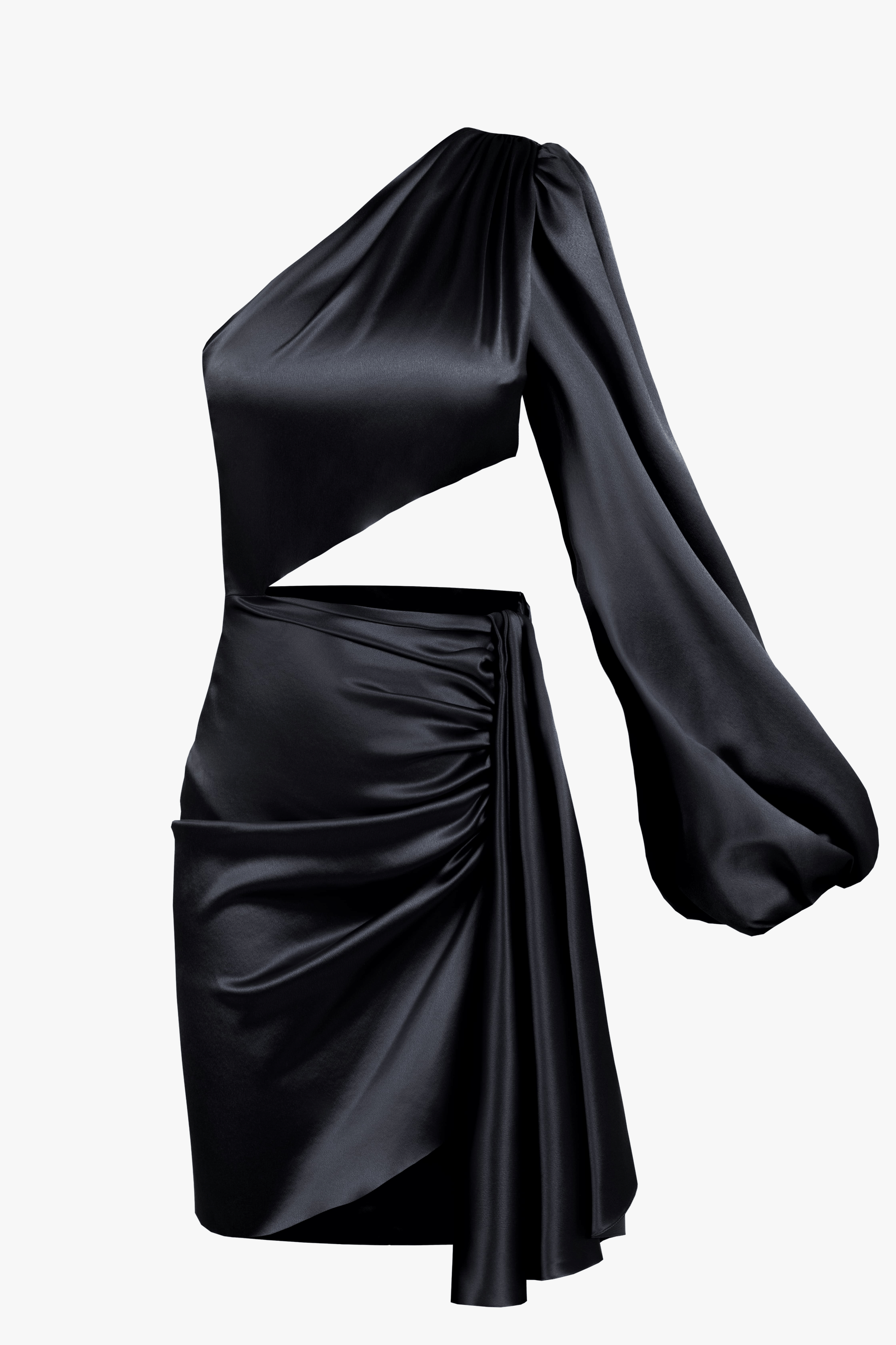 Side sleeve mini dress made by Maria Kokhia