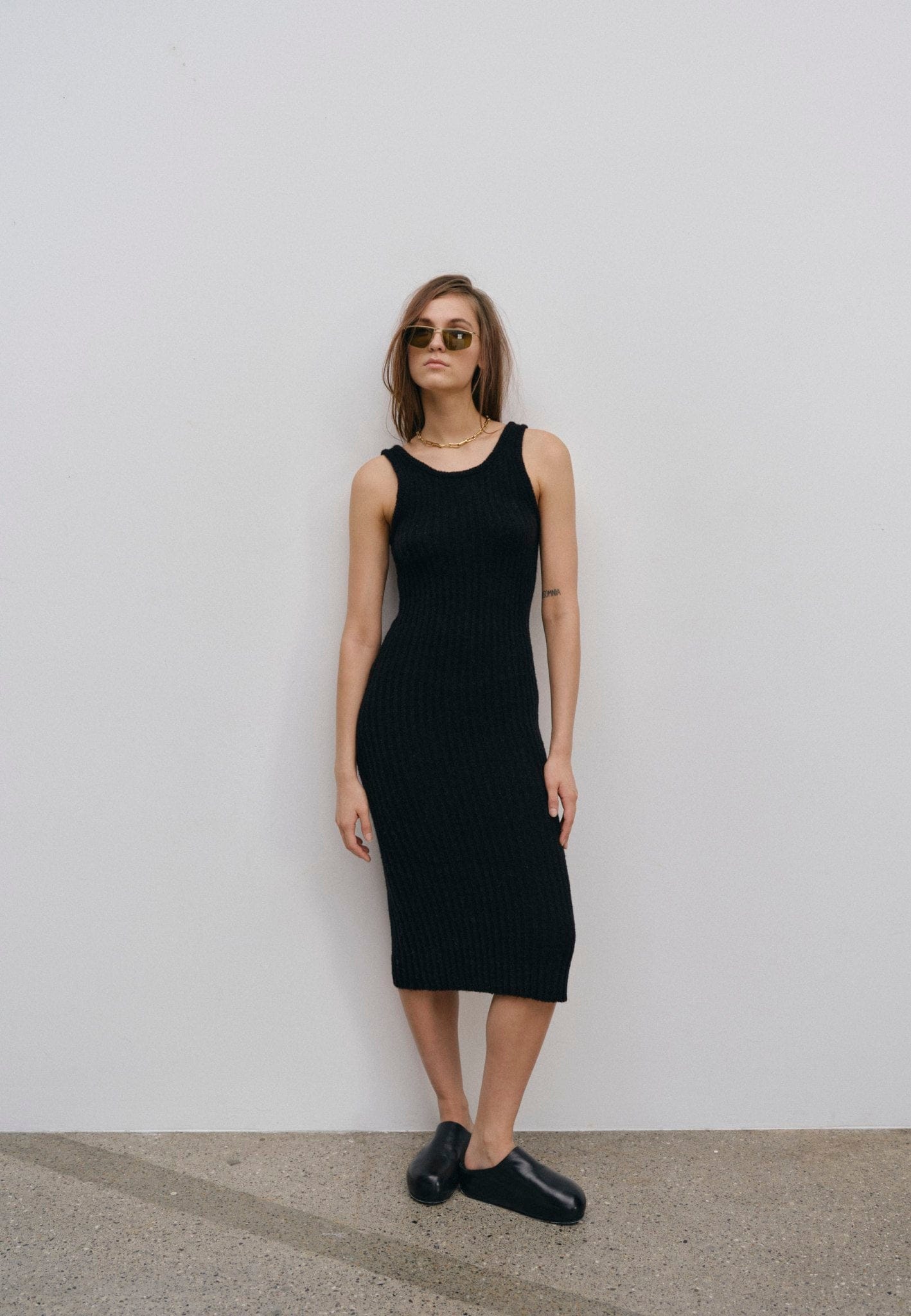 Iza Knit Dress - Black made by HERSKIND