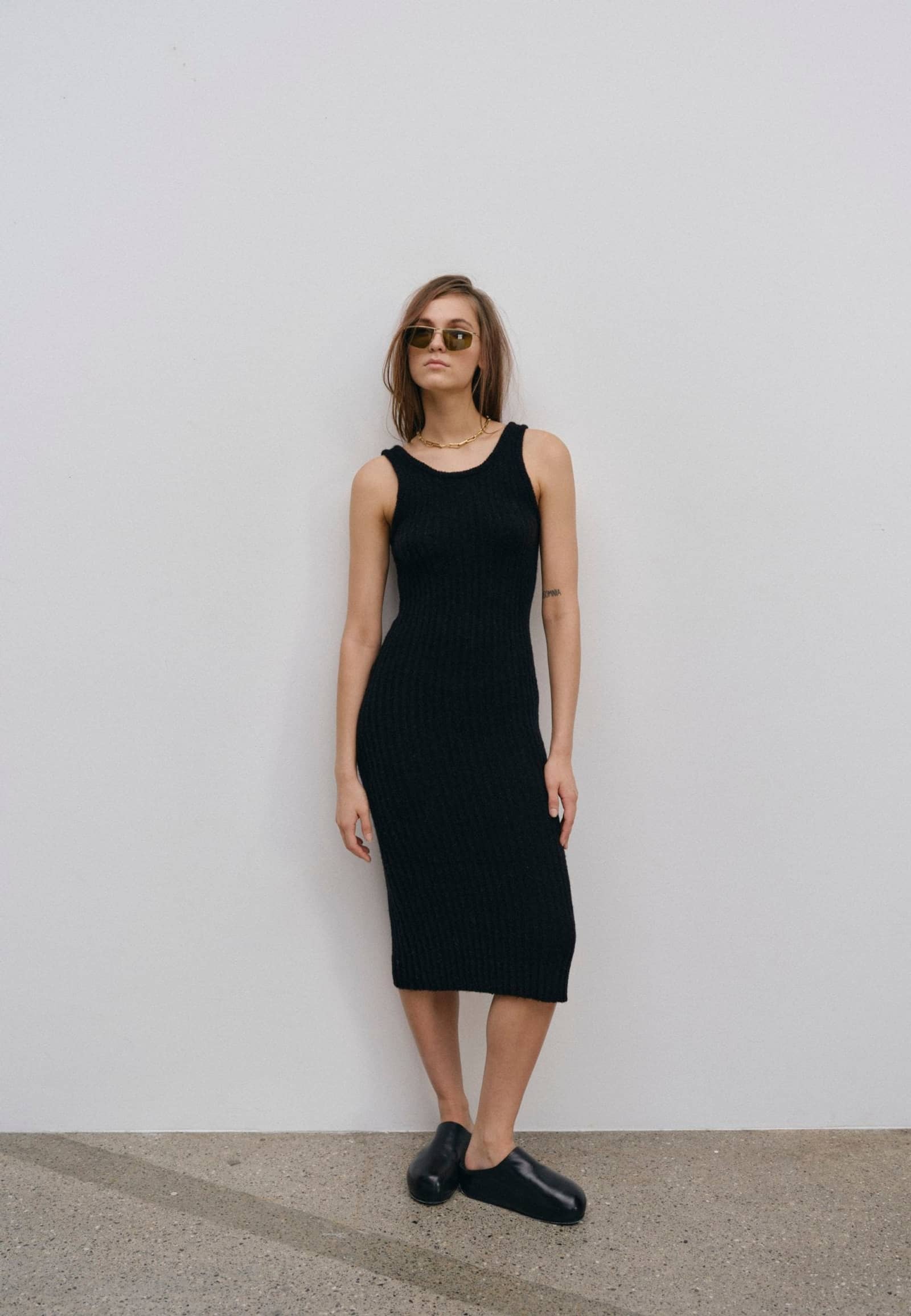 Iza Knit Dress - Black made by HERSKIND