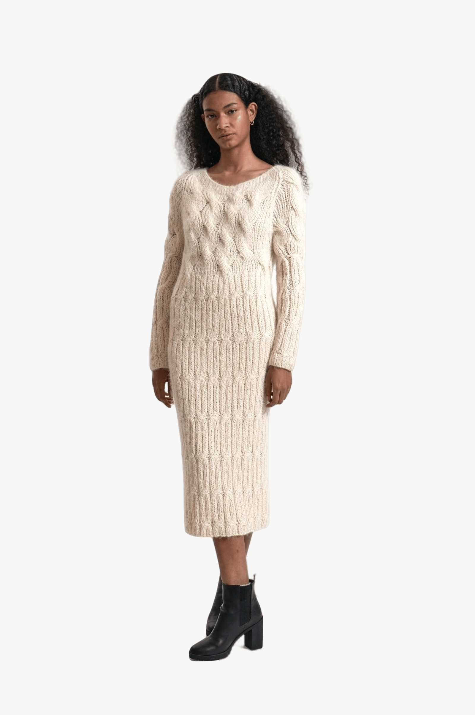 KALI Dress in Beige made by AYNI