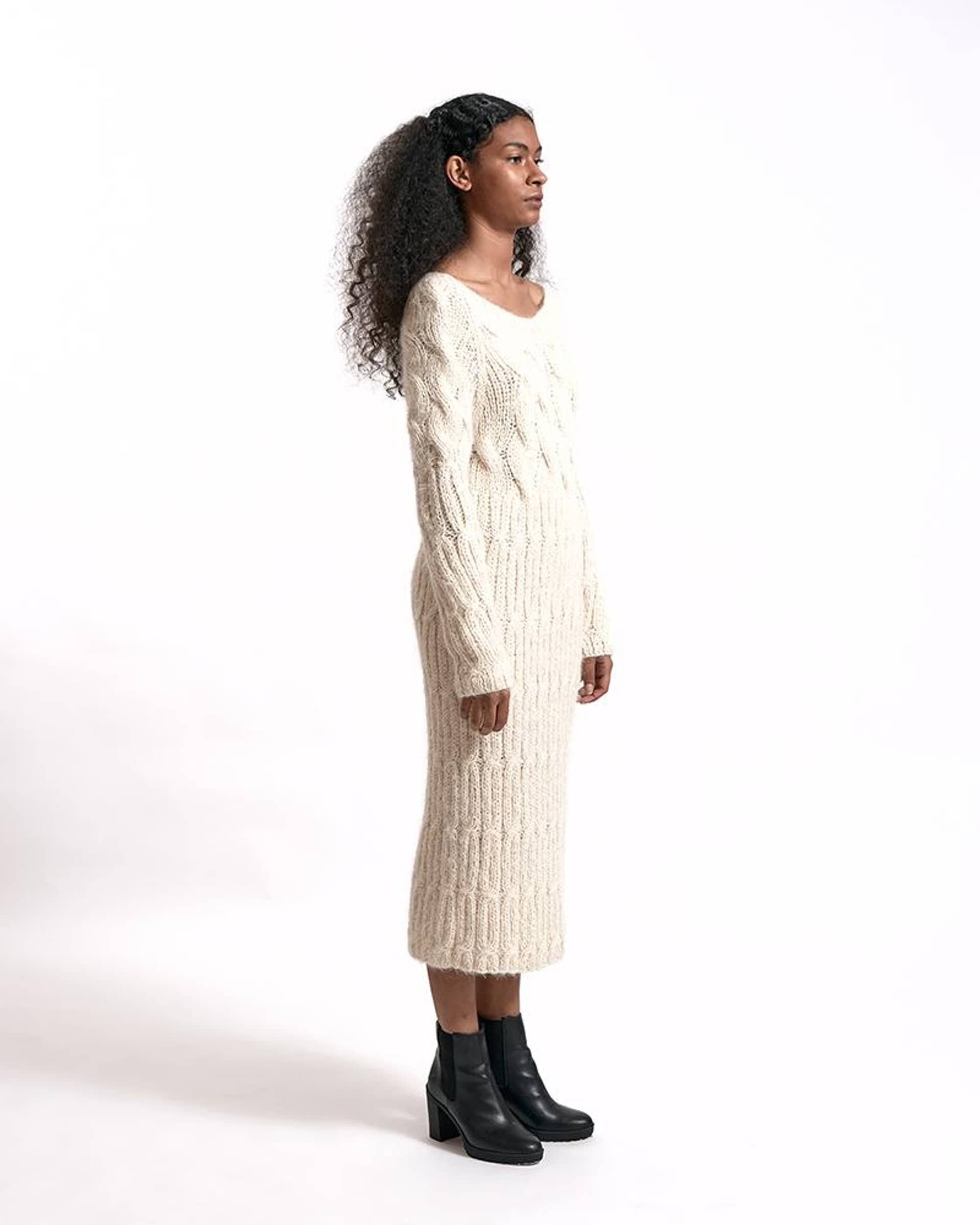 KALI Dress in Beige made by AYNI