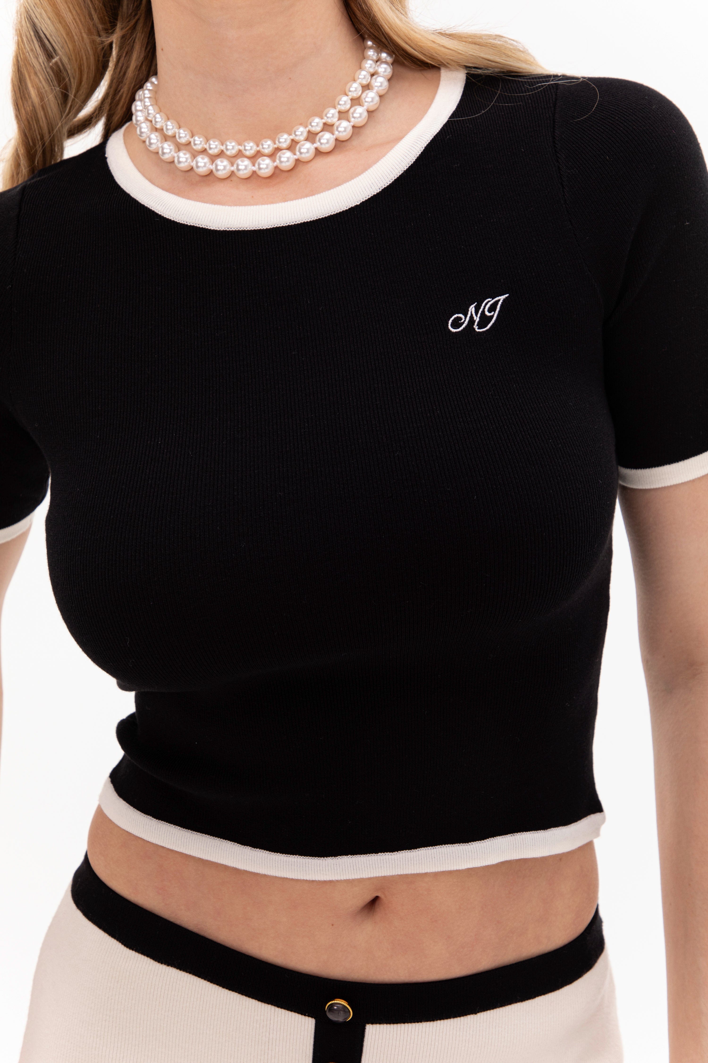 Luna Top (Black & White) made by Nana Jacqueline