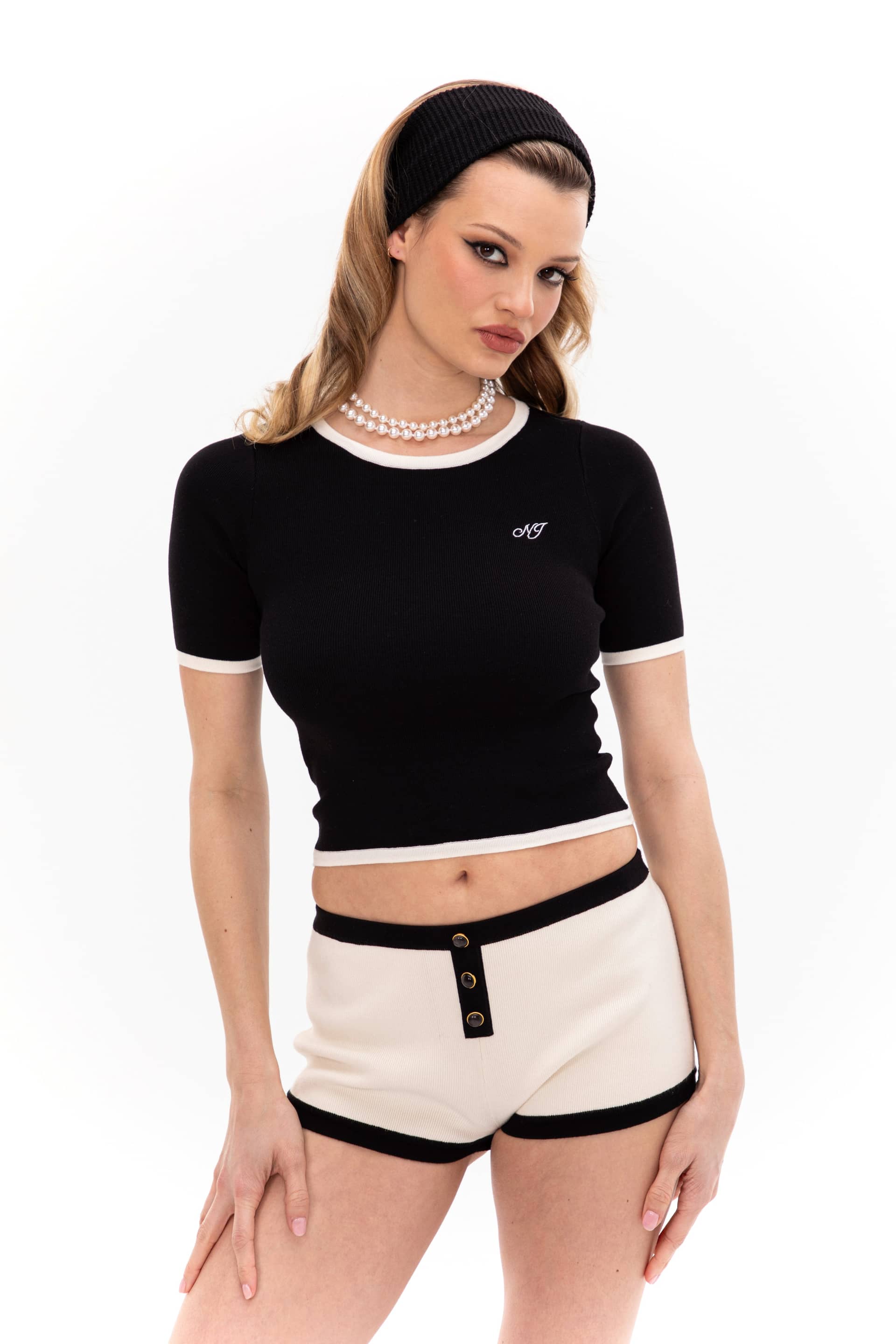 Luna Top (Black & White) made by Nana Jacqueline