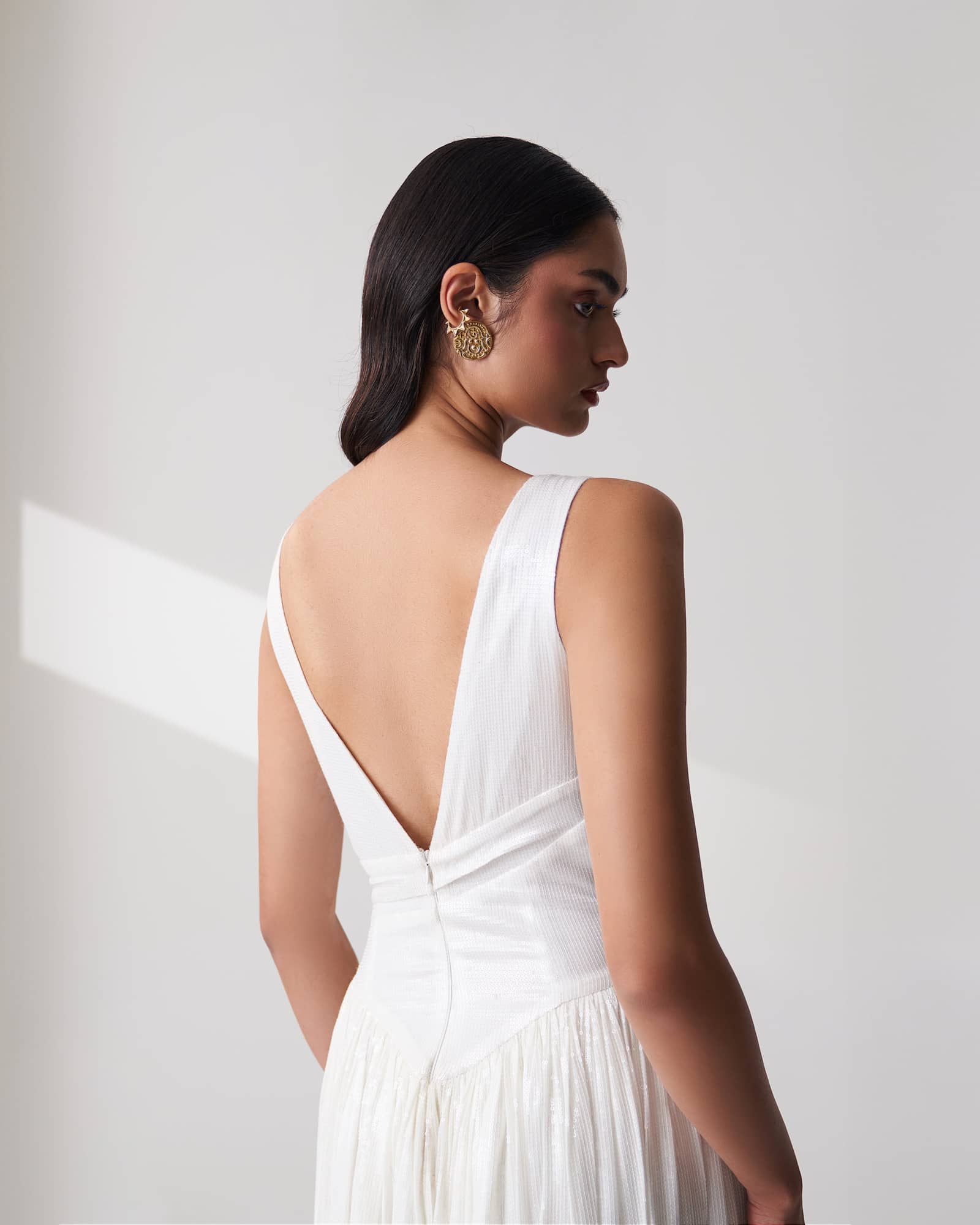 White Sequin Dress made by Szabo Sihag