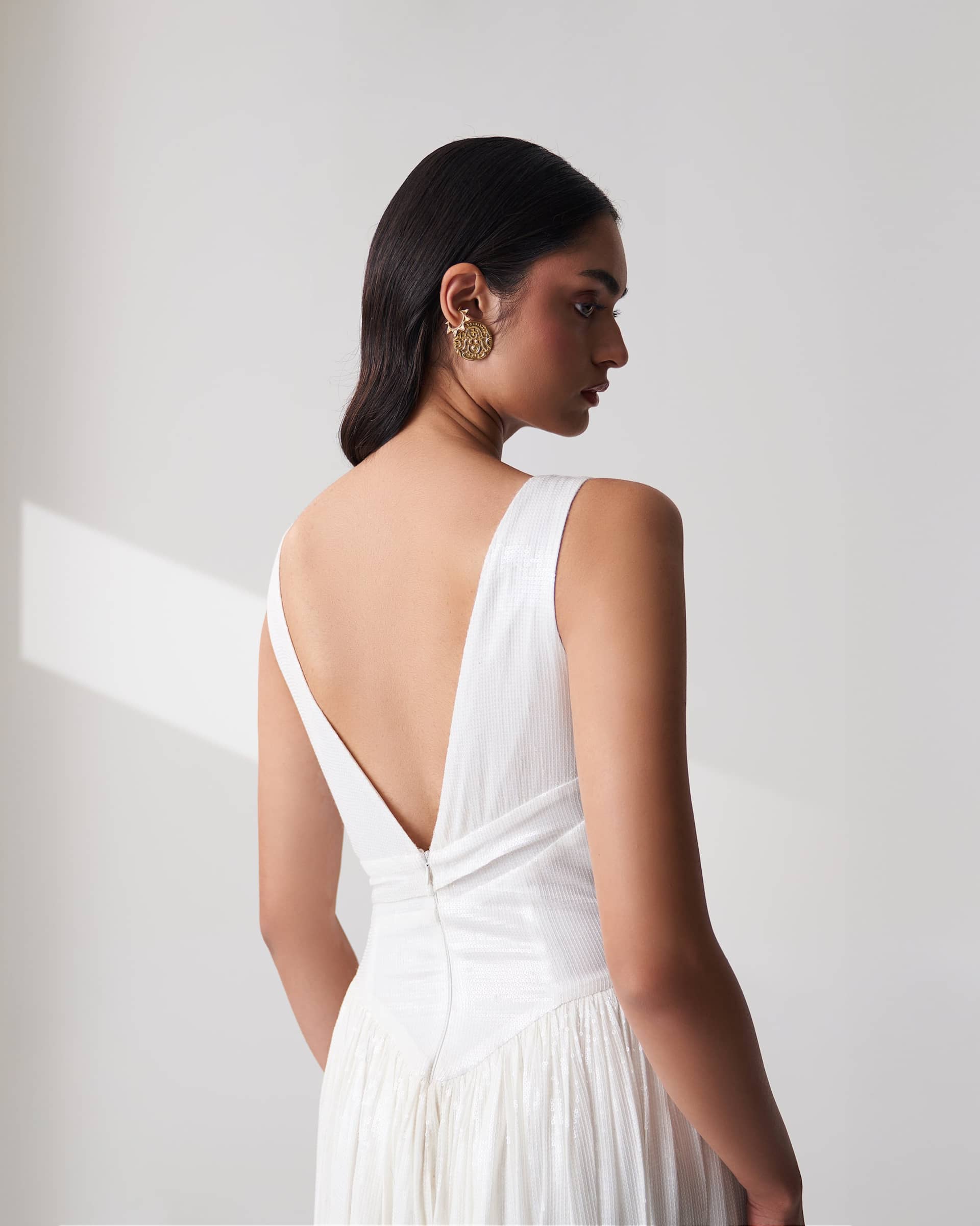 White Sequin Dress made by Szabo Sihag