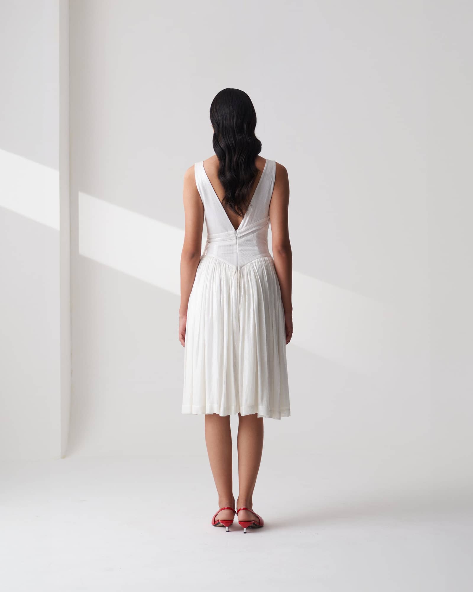 White Sequin Dress made by Szabo Sihag