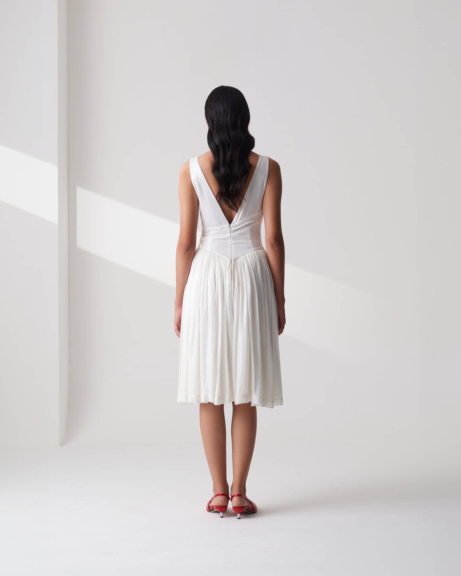 White Sequin Dress made by Szabo Sihag