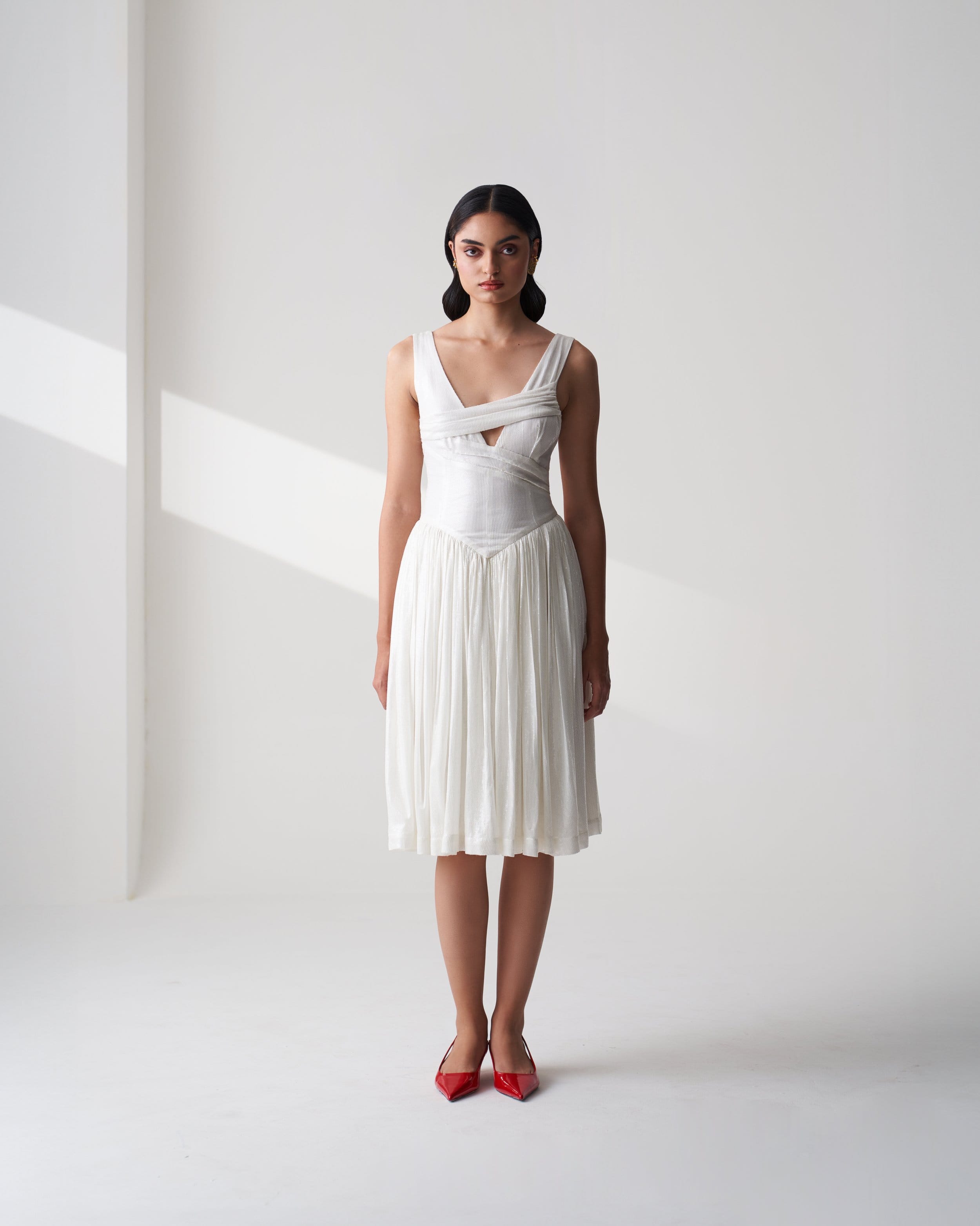 White Sequin Dress made by Szabo Sihag