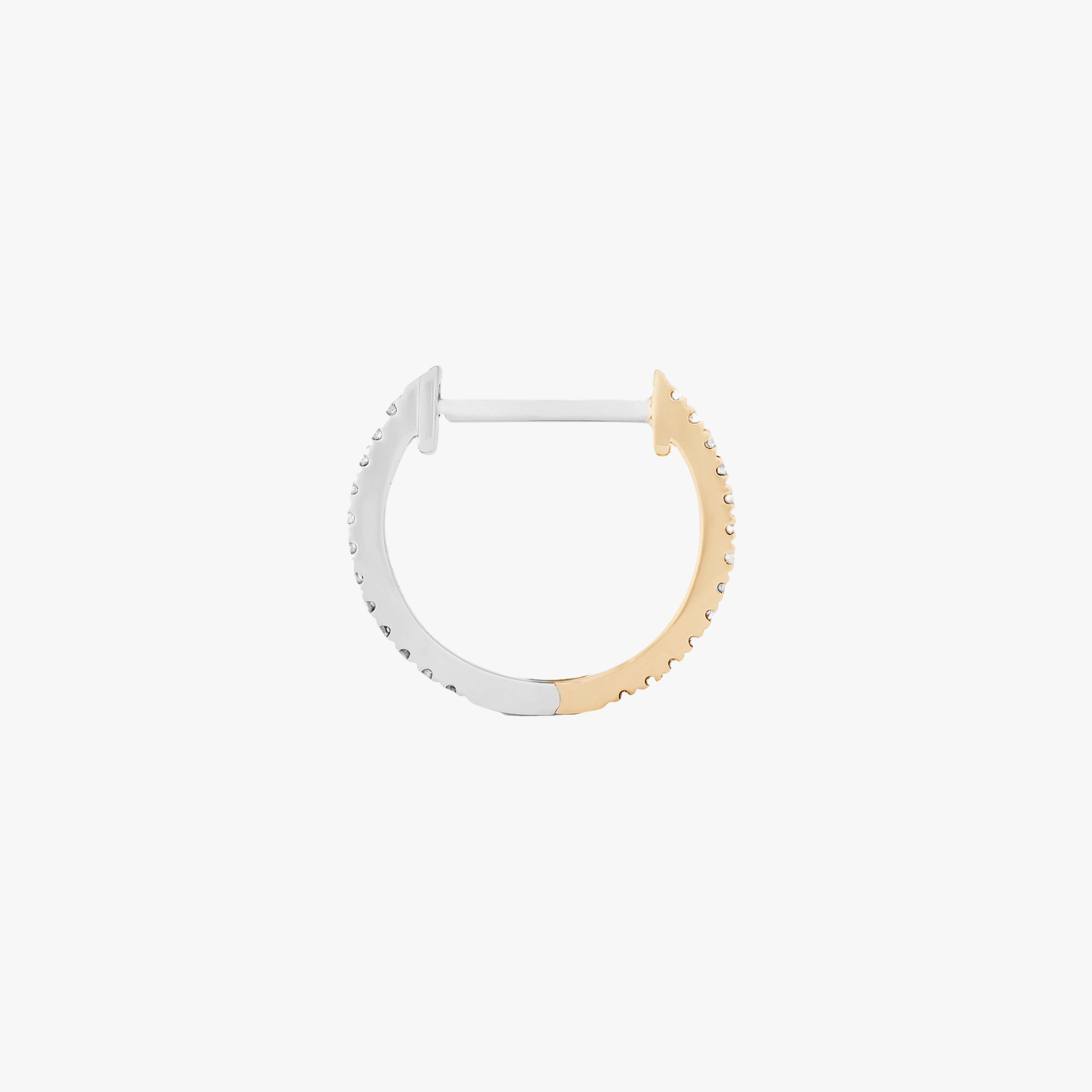 HOOP WHITE DIAMOND & YELLOW/WHITE GOLD - 11mm made by ENNUI