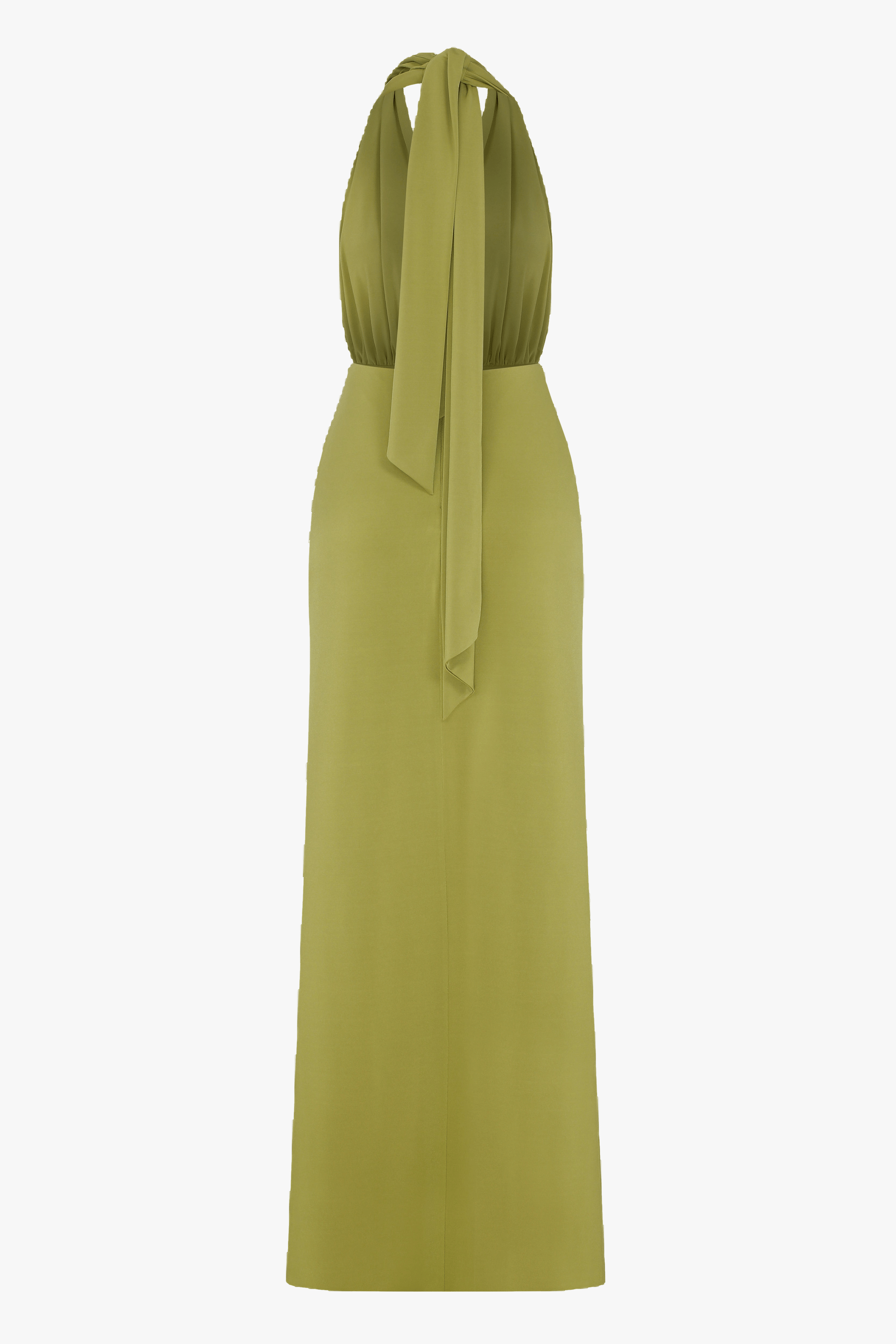 Ines Jersey Long Dress in Green Glow in Green made by Nazli Ceren