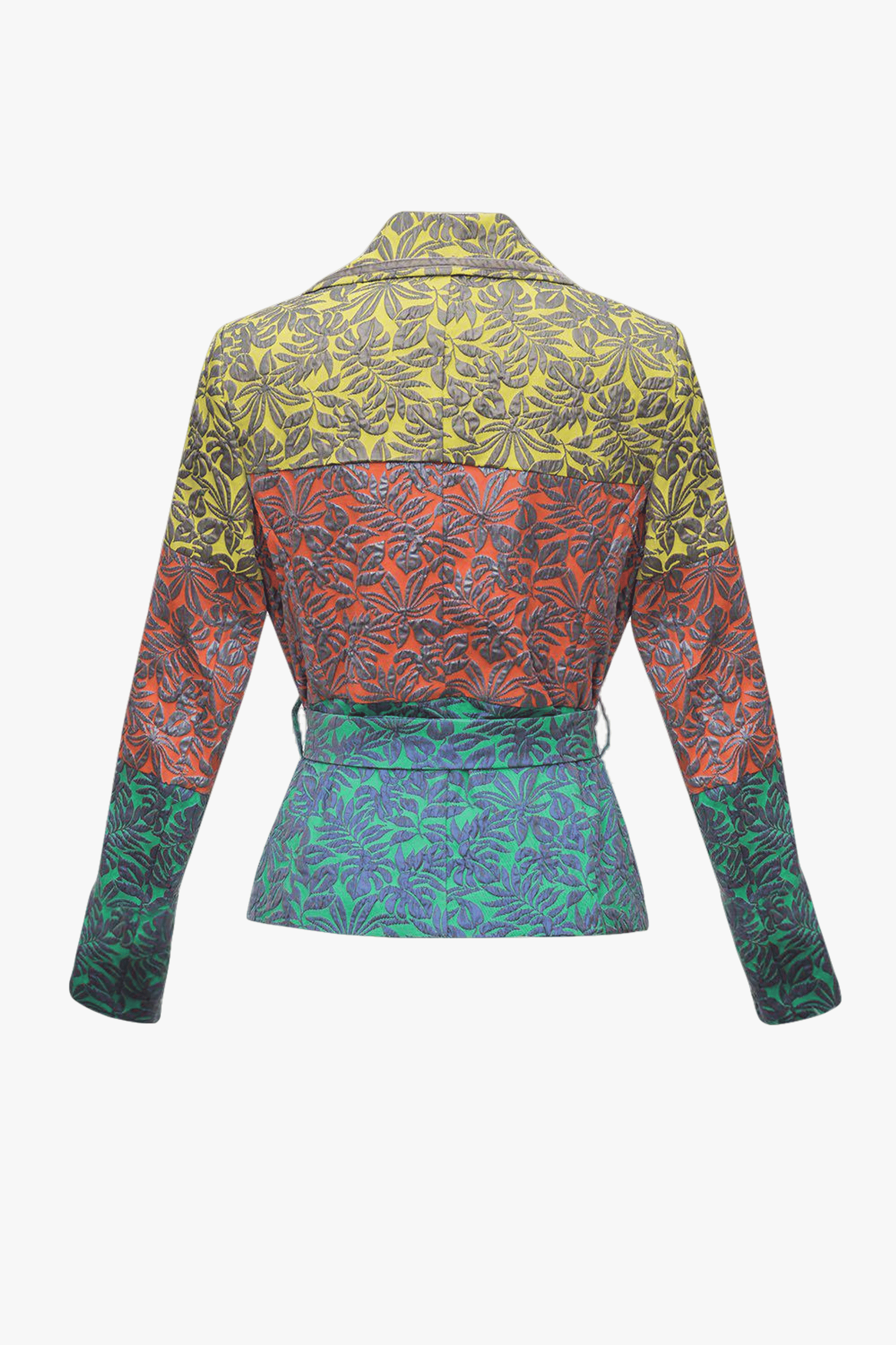 Patchwork Multicolor Jacquard Jacket made by ANDREEVA