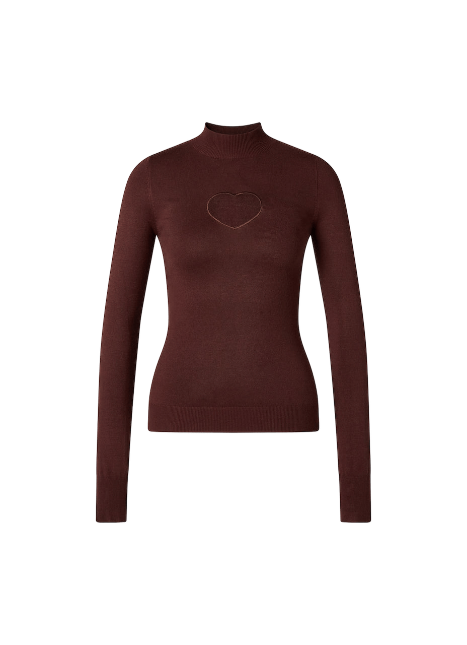 Heart Sweater Brown made by CLOEYS