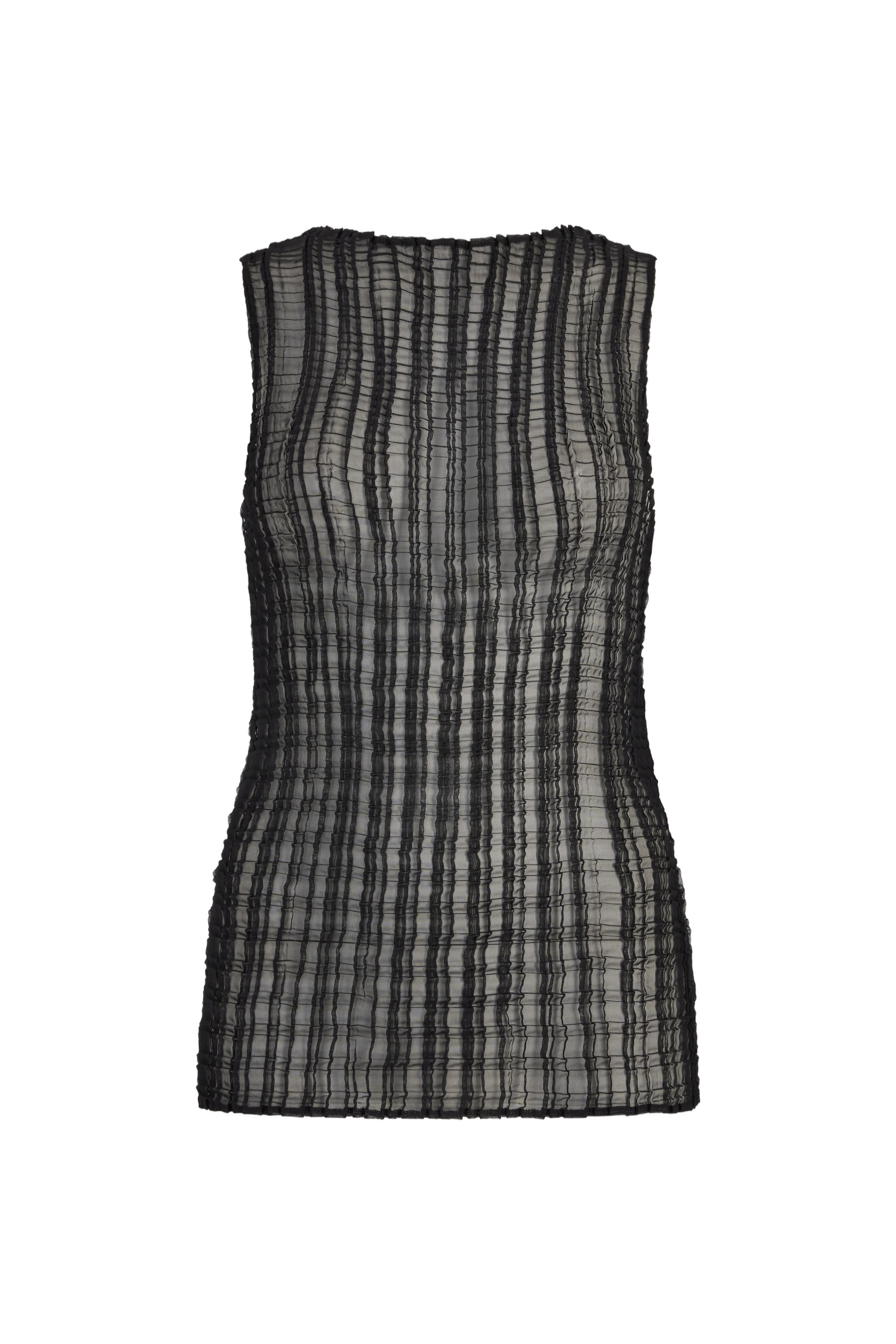 Hand Pleated Waffle Sheer Top made by CAHAYA STUDIOS