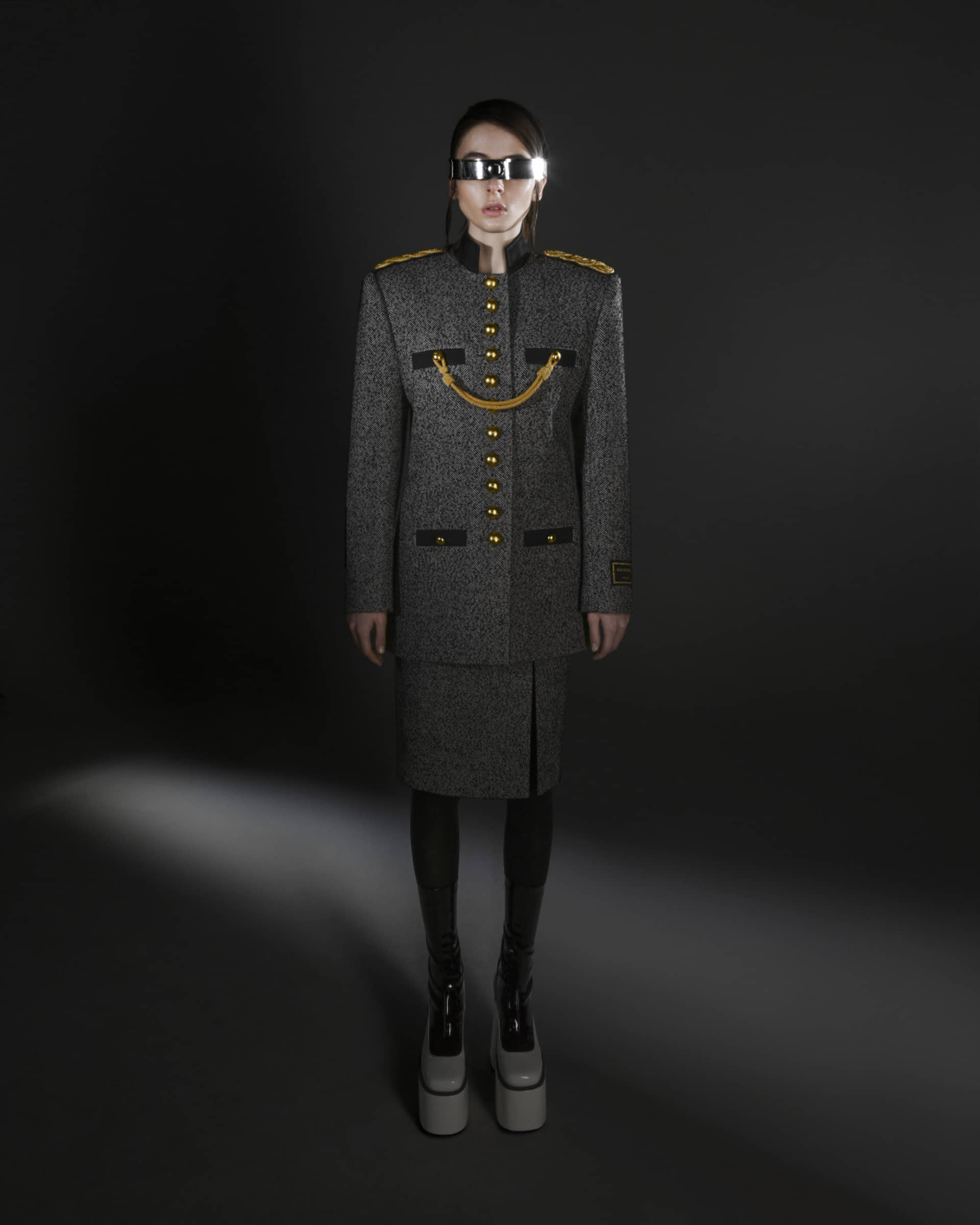 LONGLINE MILITARY JACKET made by KEBURIA