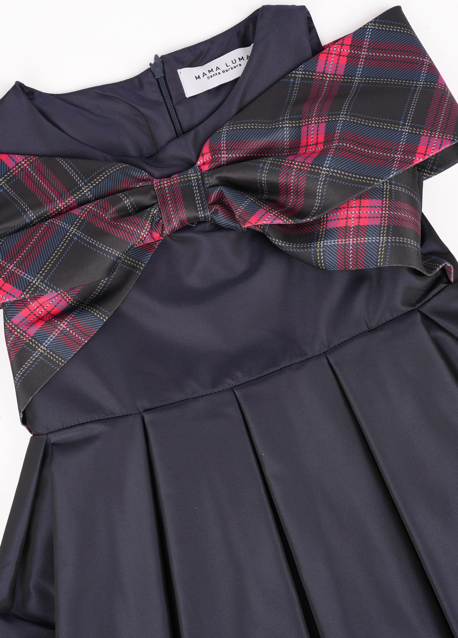 Plaid Bow Dress made by Mama Luma
