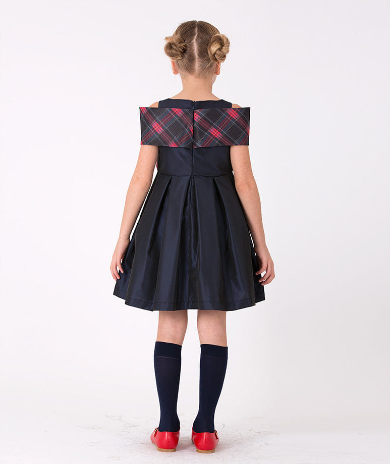 Plaid Bow Dress made by Mama Luma